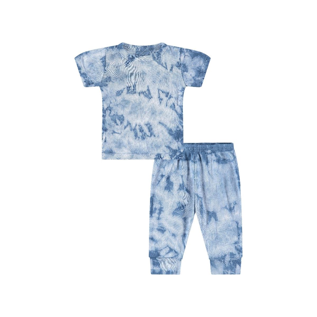 Eco Crystal Ribbed Tee and Legging Sets Crystal Blue