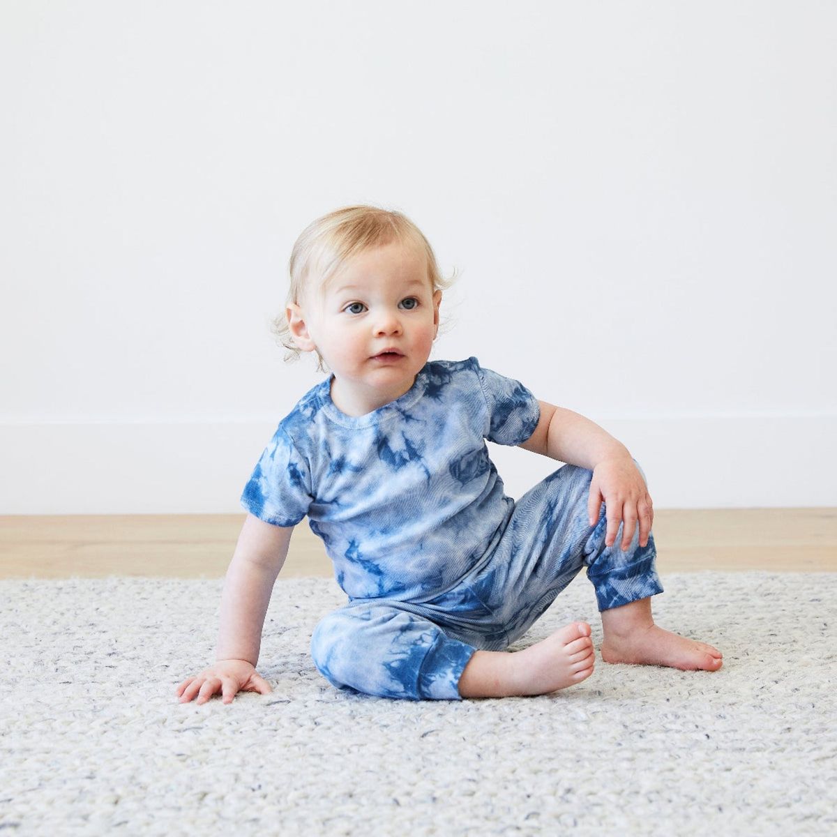 Eco Crystal Ribbed Tee and Legging Sets Crystal Blue