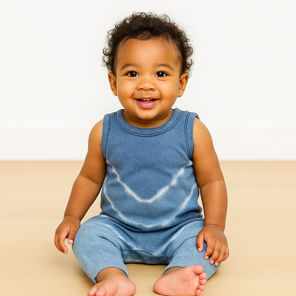 Tie Dye Tank Overall Navy