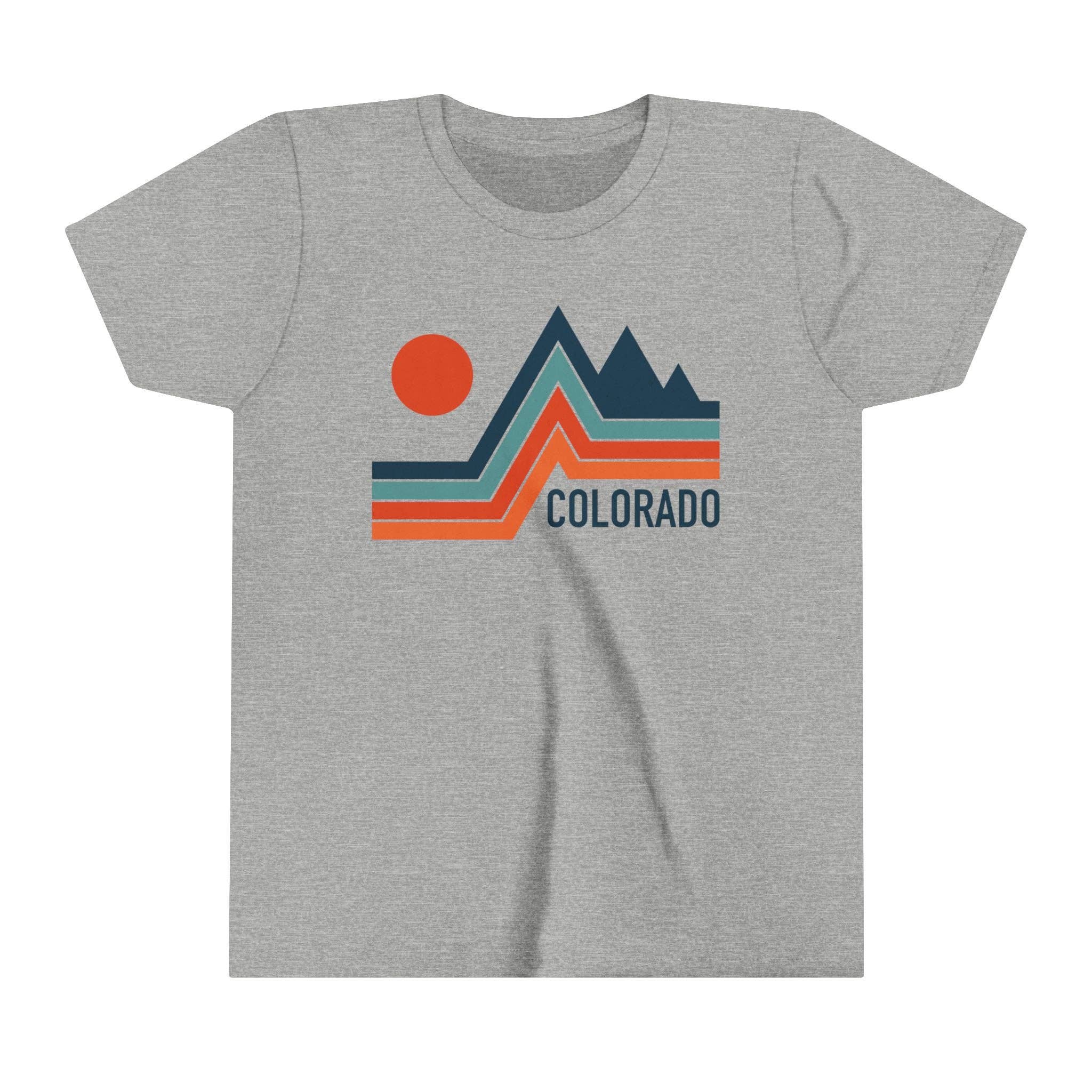 Hey Mountains - Colorado Youth Shirt - Retro Mountain Kids Graphic Tee