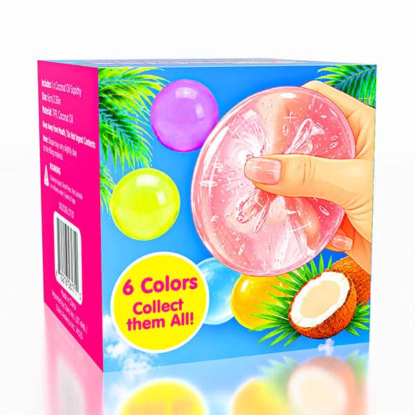 Showcase - Coconut Oil Squishies® Solid Squish Fidget Stress Ball (1pc) Assorted Colors
