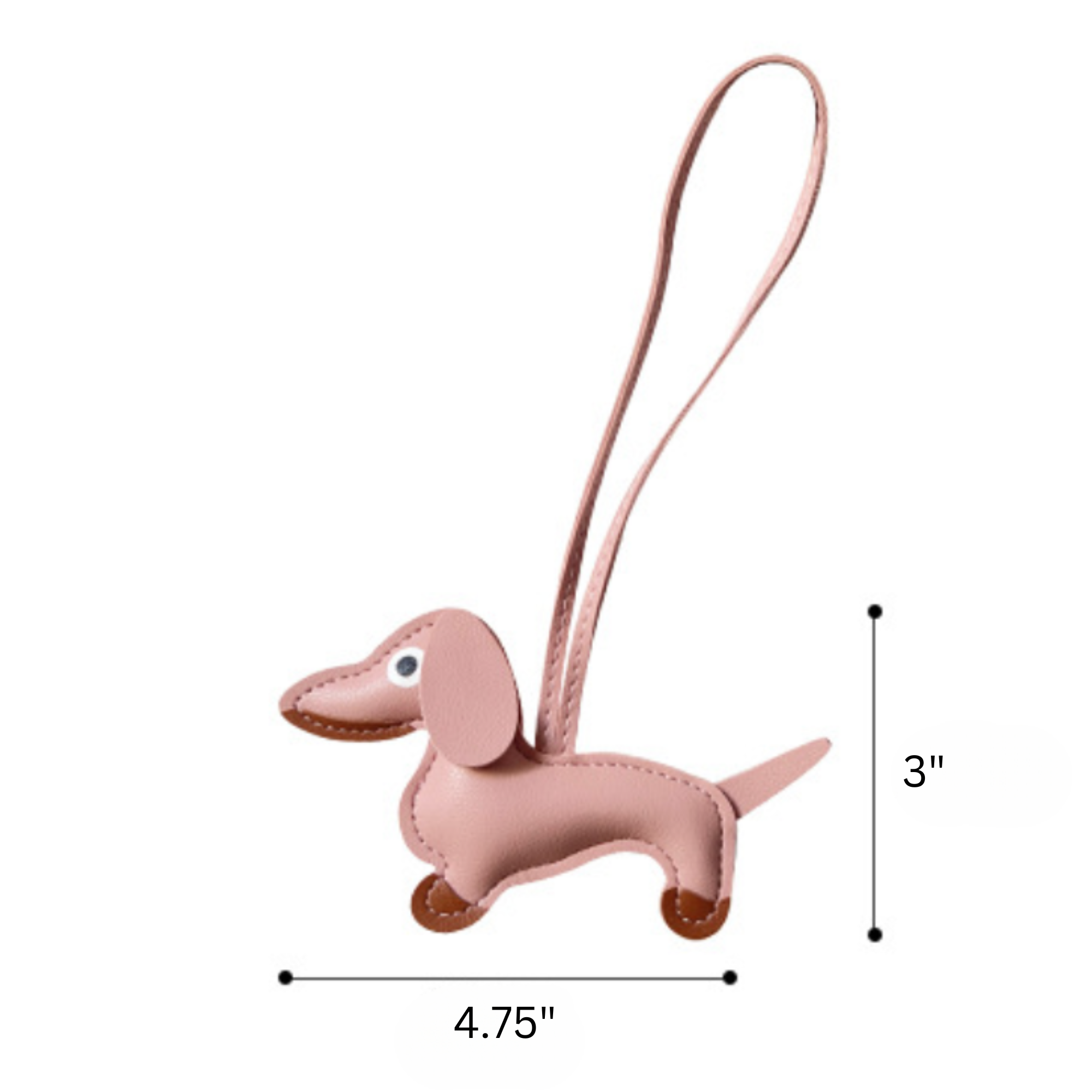DrifWoo - Dachshund Leather Bag Charm – Adorable Dog Charm for Bags