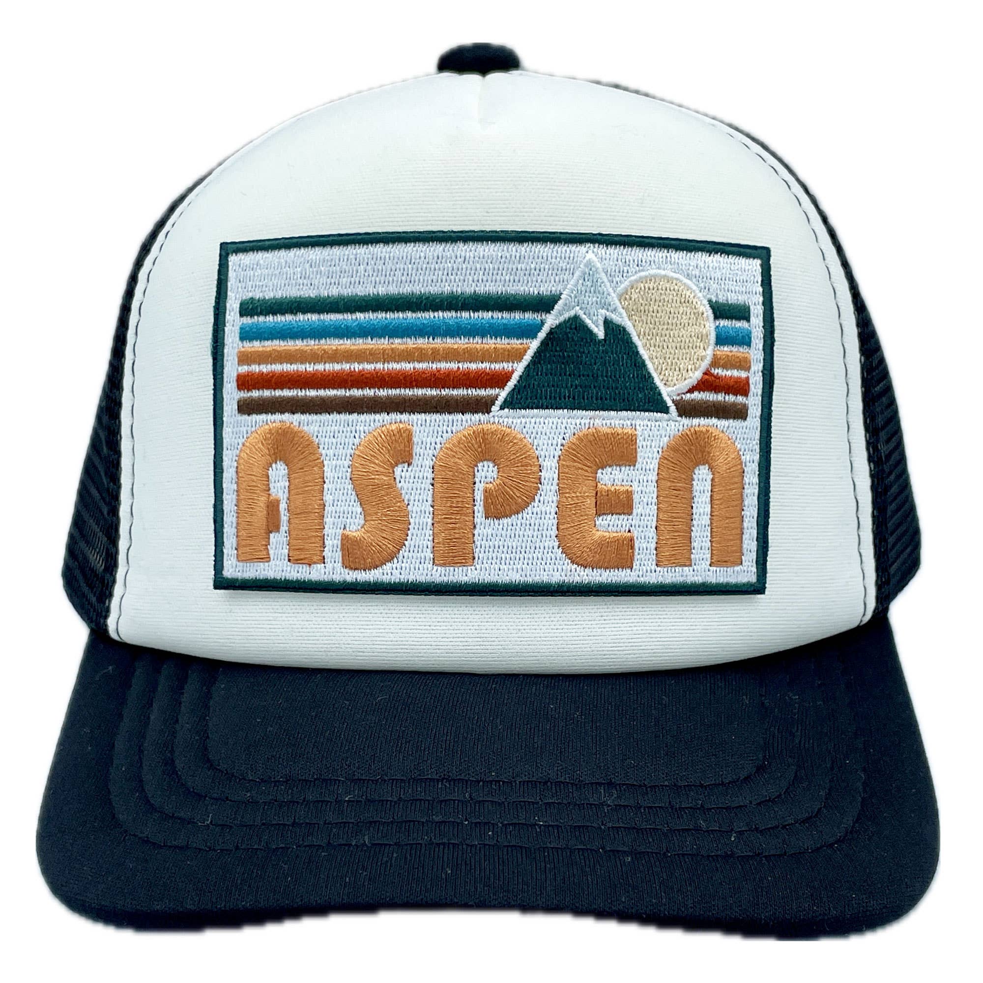 Hey Mountains - Baby Aspen, Colorado Trucker Hat - Retro Mountain
