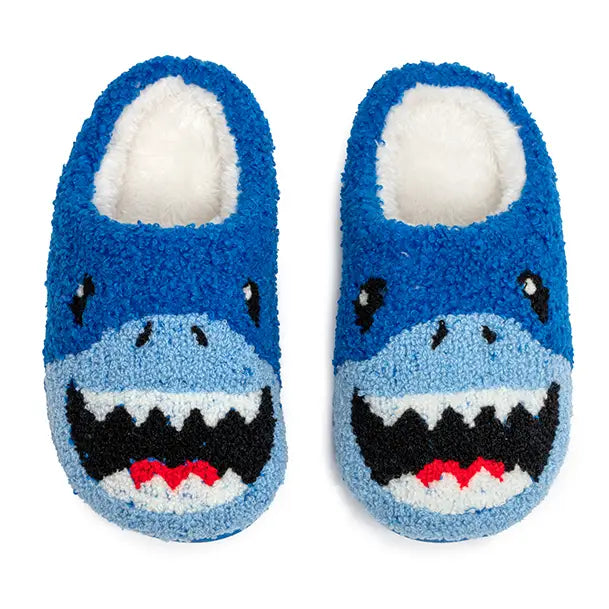 Kids Shark Slippers Blue