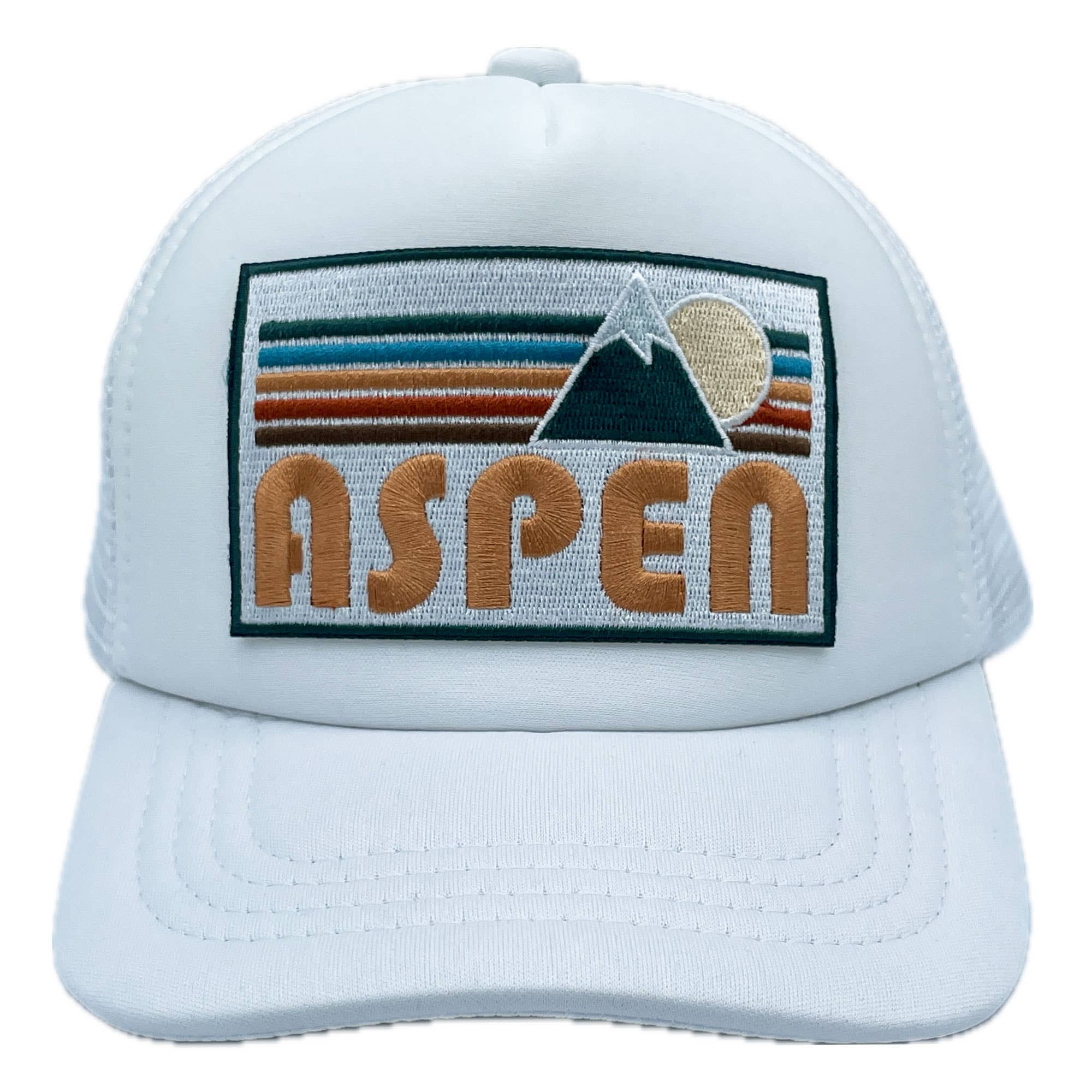 Hey Mountains - Baby Aspen, Colorado Trucker Hat - Retro Mountain