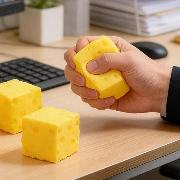 Showcase - Cheese Cube Slow-Rise Squishy Fidget Toy (1pc)