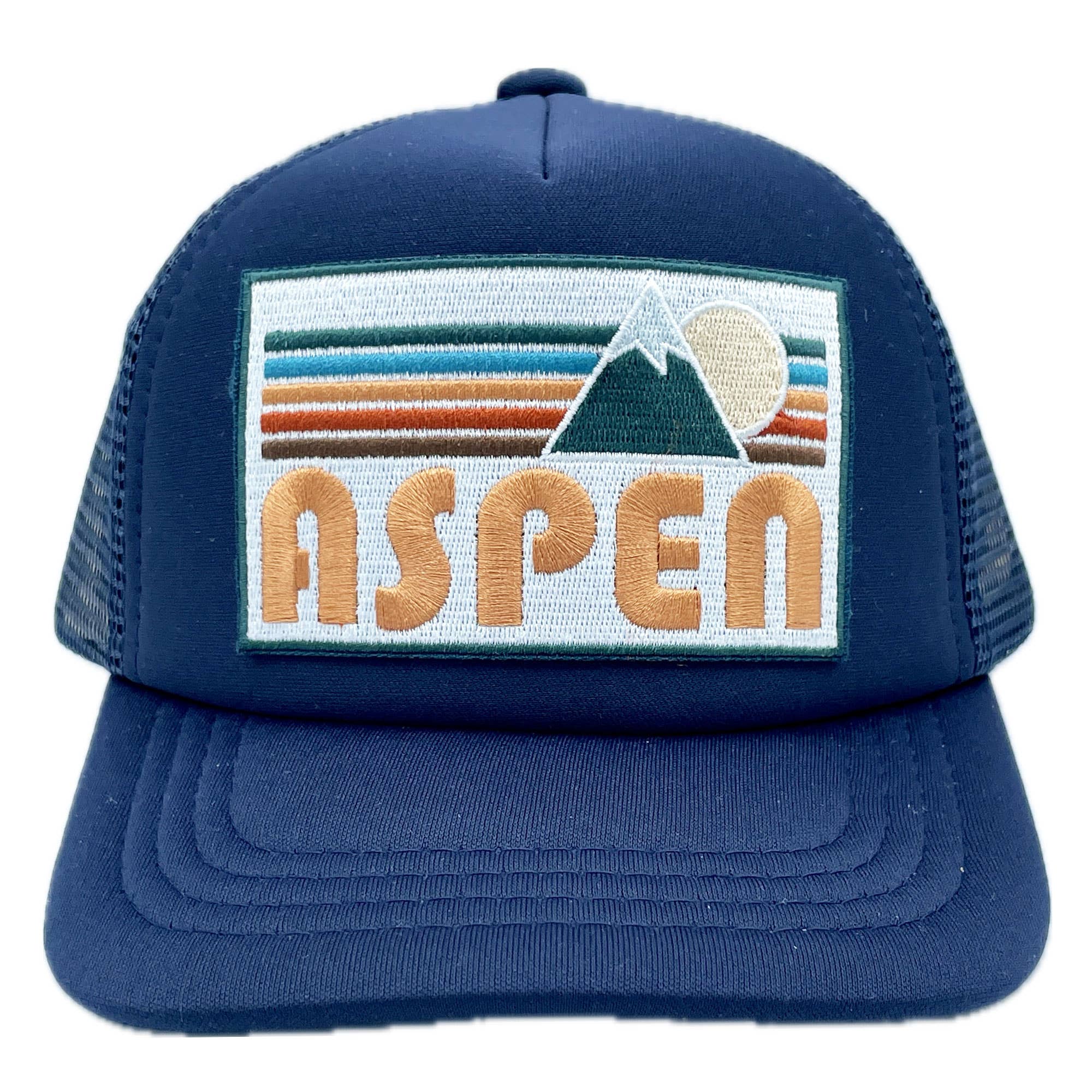 Hey Mountains - Baby Aspen, Colorado Trucker Hat - Retro Mountain