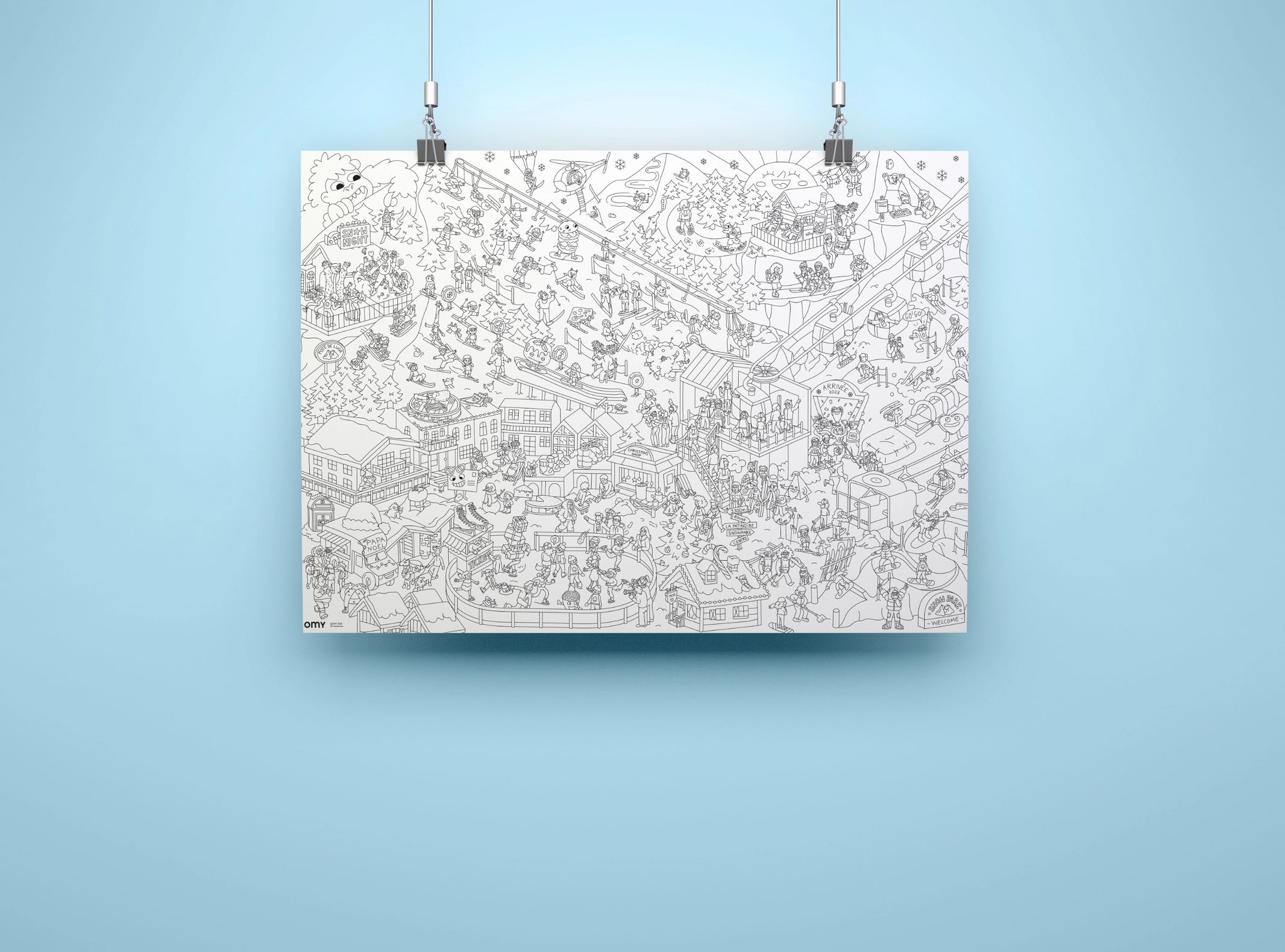 I Love Winter Giant Coloring Poster