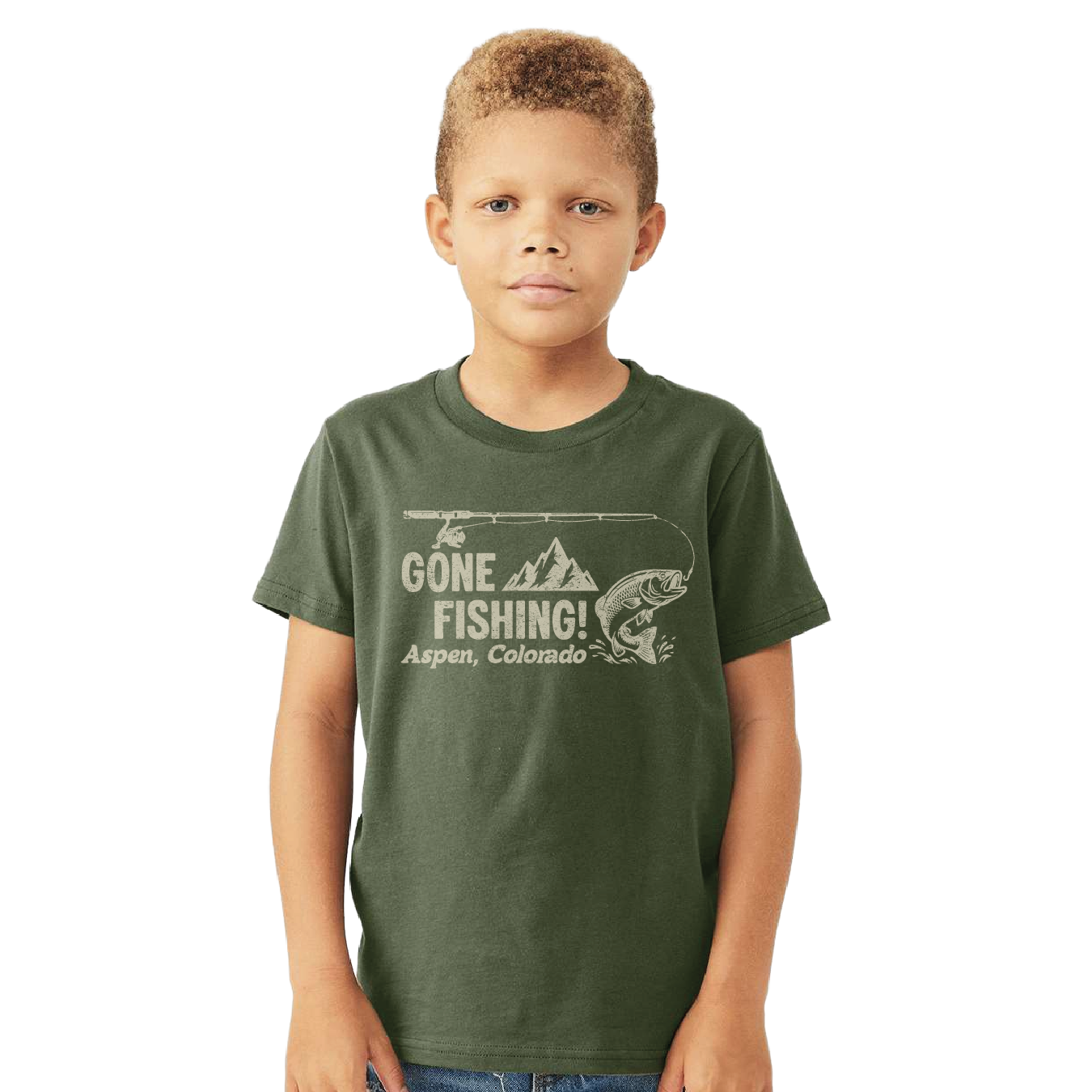 Aspen Gone Fishing! T-shirt by Casey Altman Design
