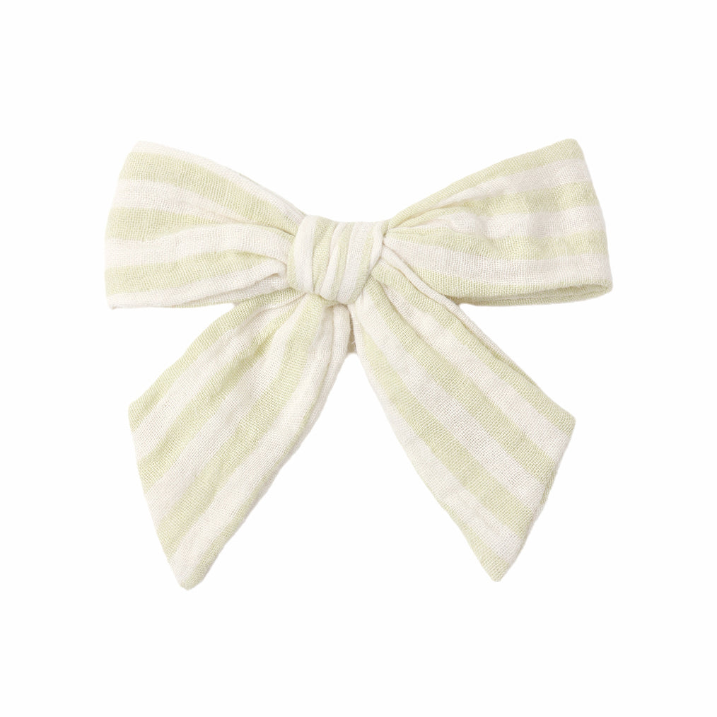 Bow citron Ivory Stripe
