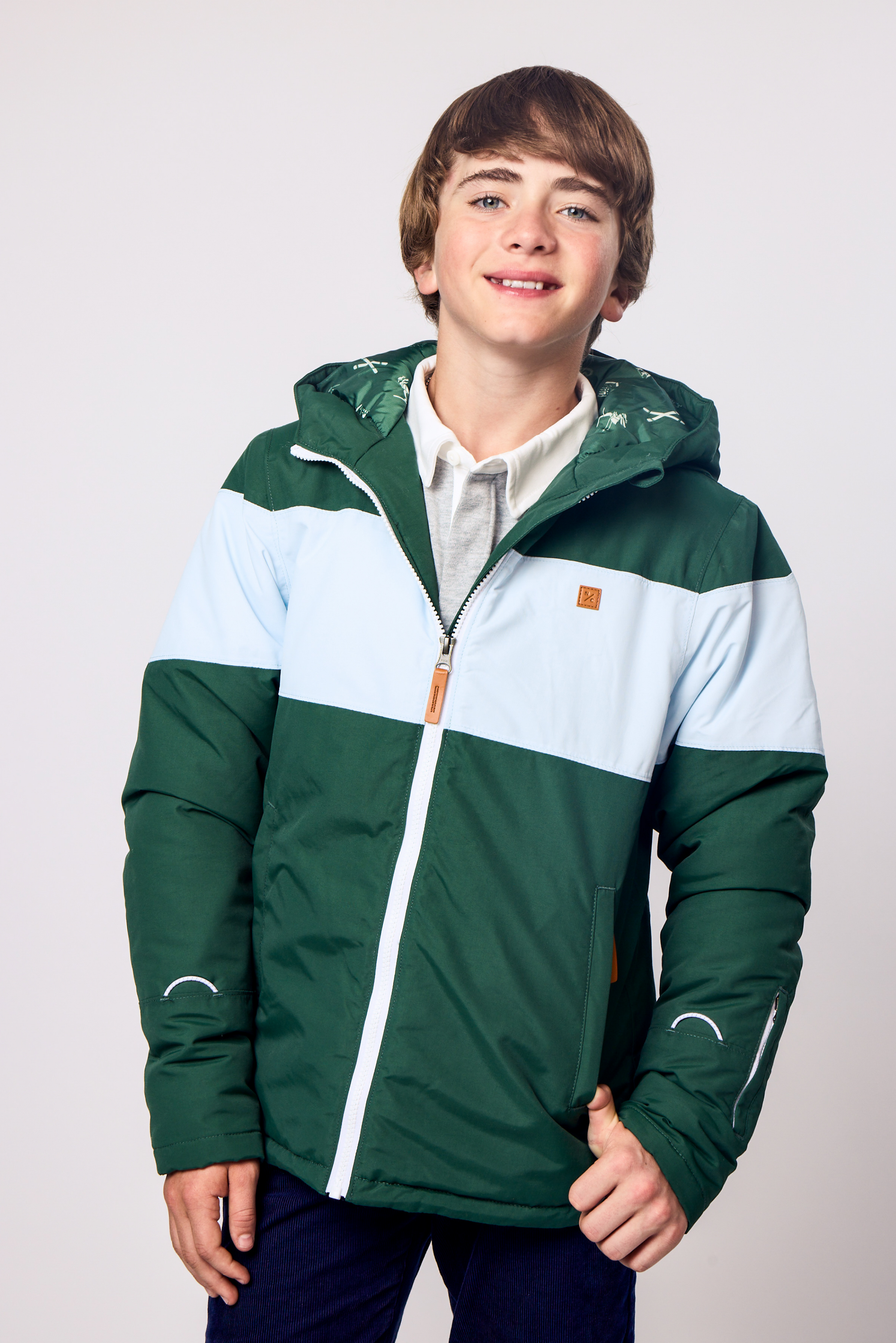 Ivy Green Stripe Winter Coat