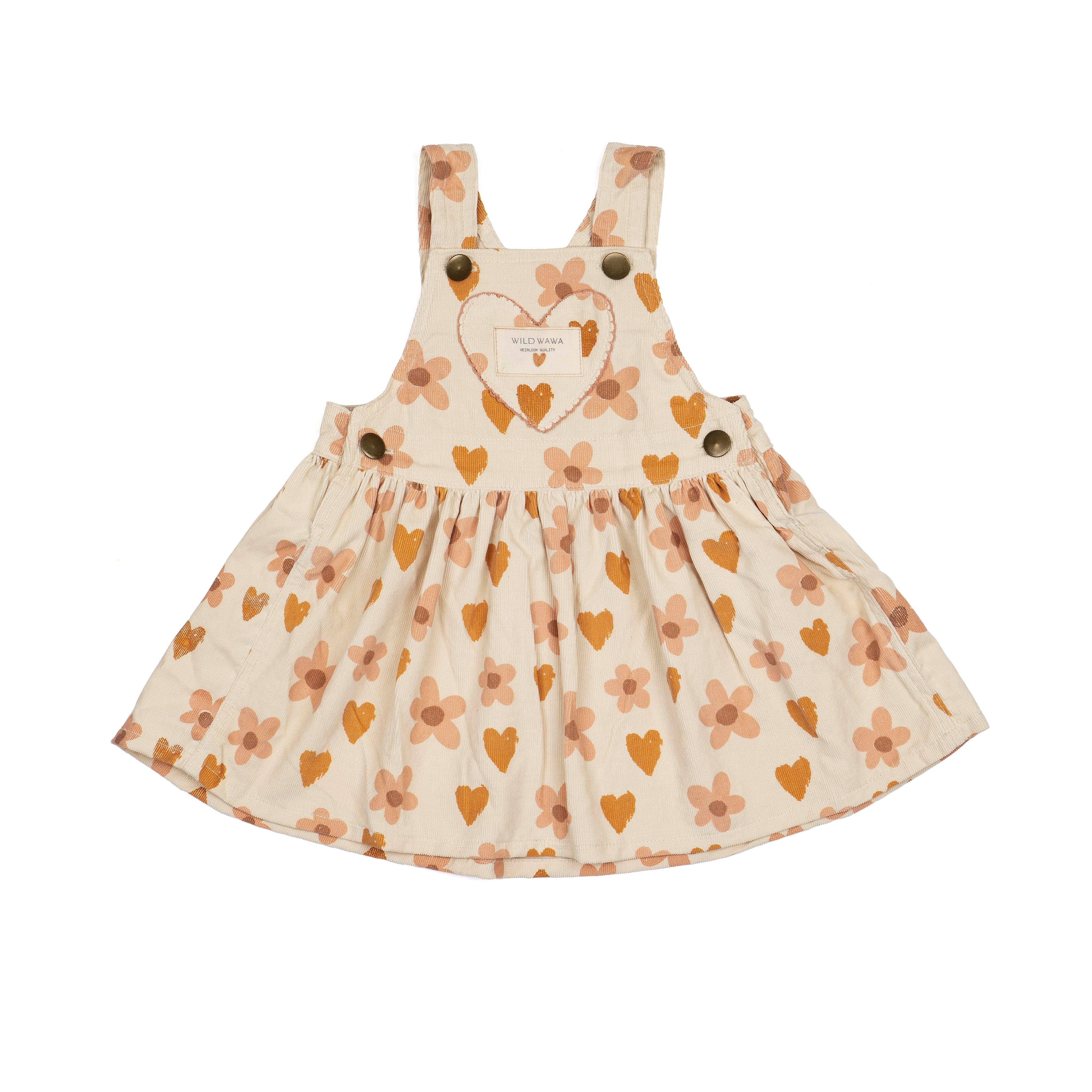 Quilted Jacket Floral Hearts Honey