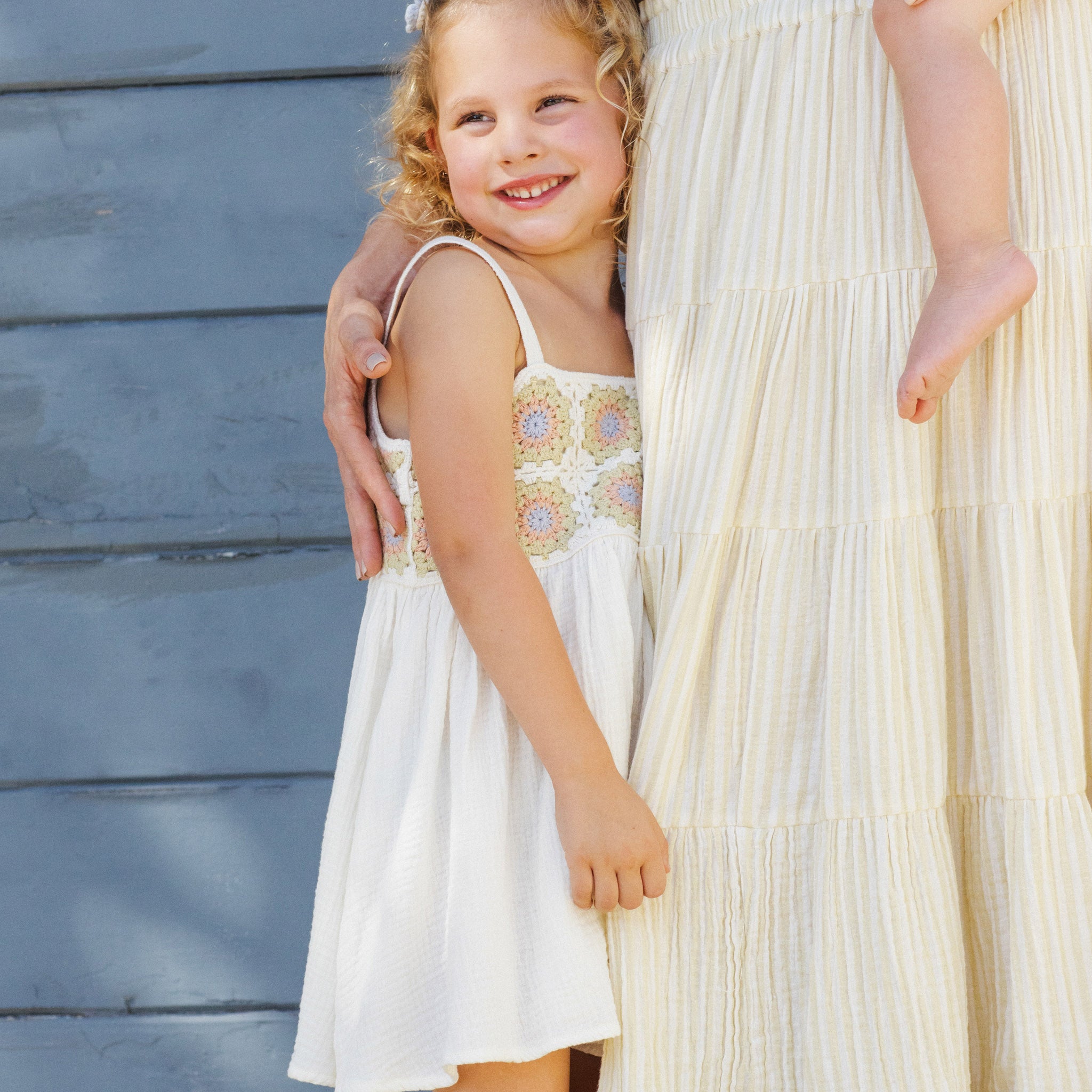 Crochet Sundress Citron Daisy Check