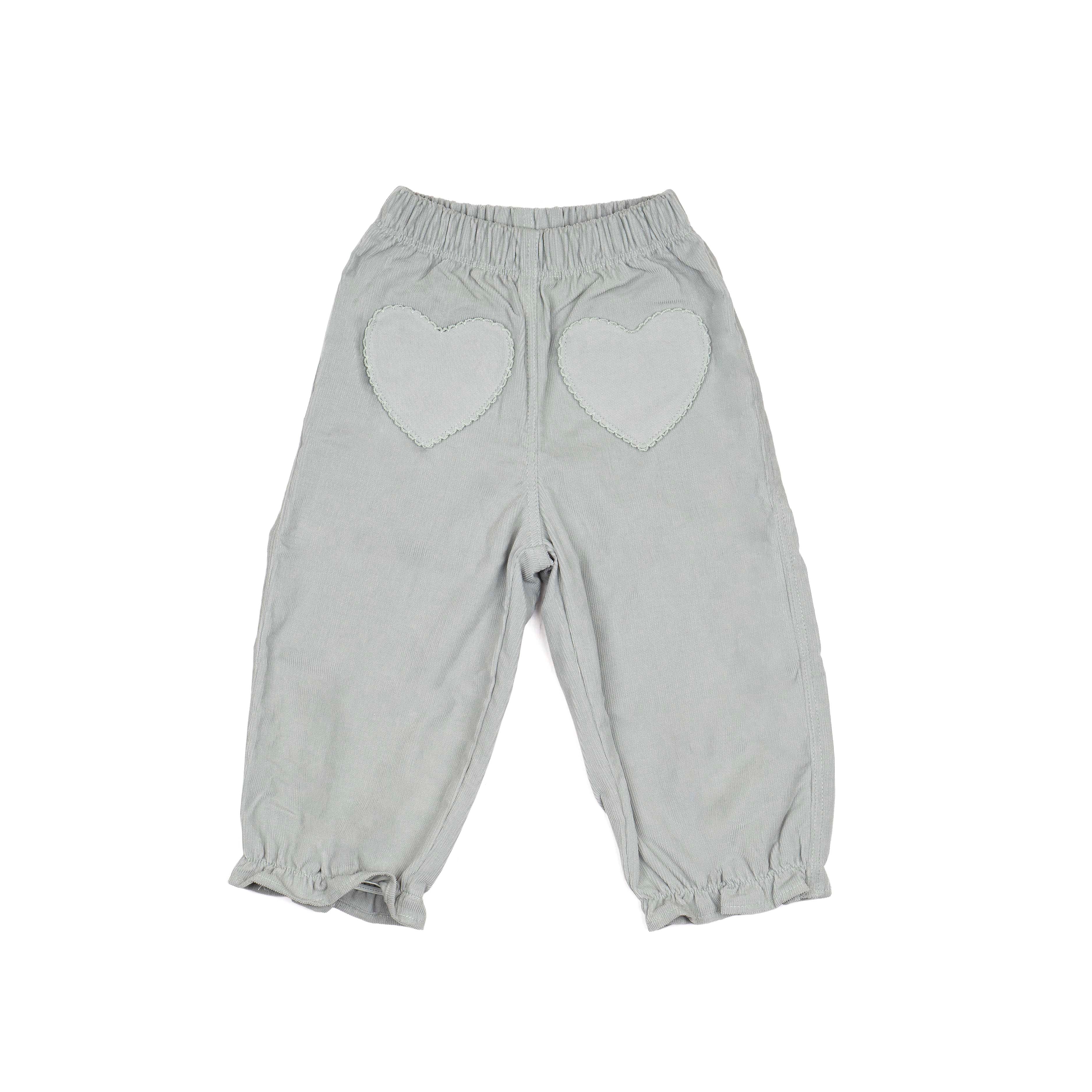 Heart Pocket Pants Silver Blue