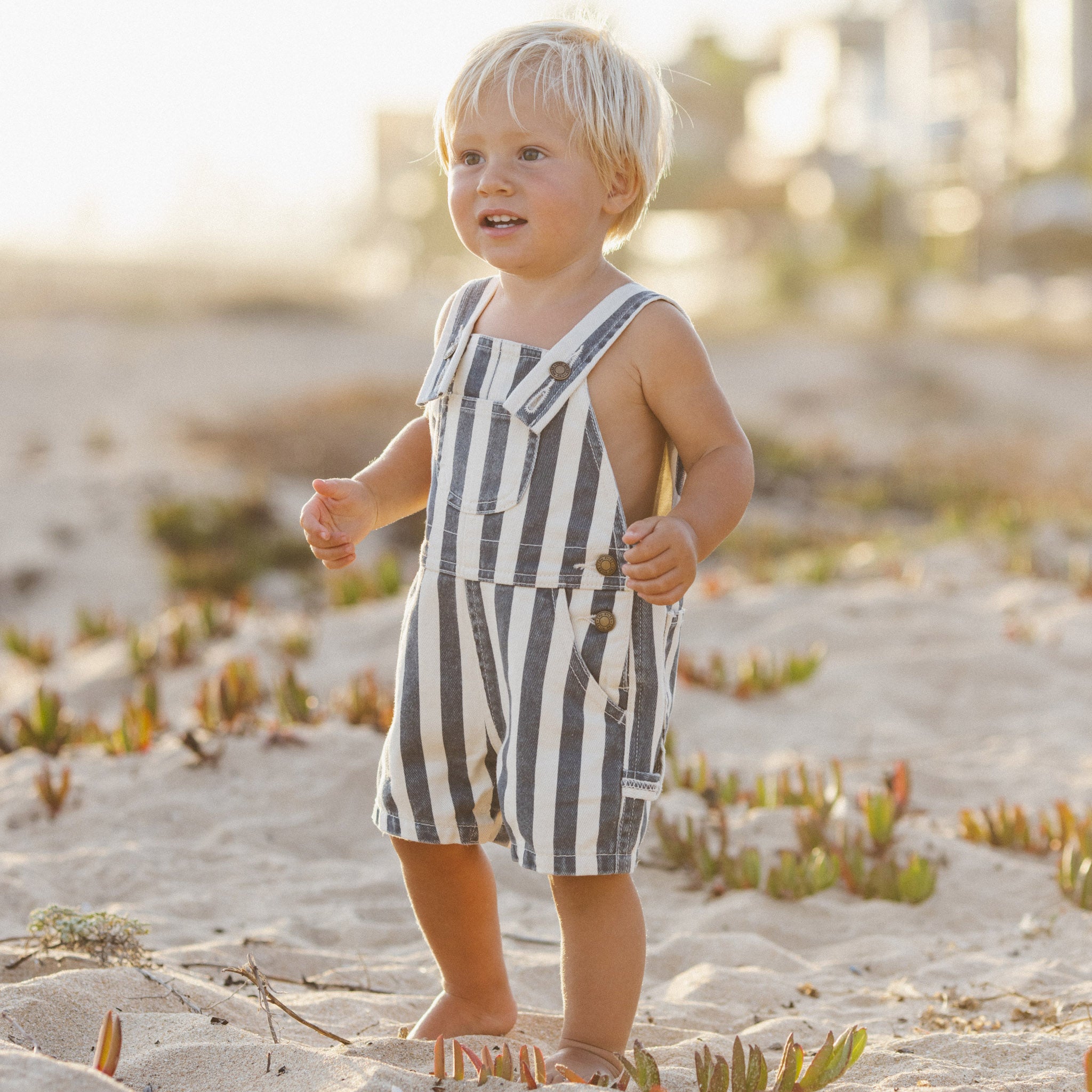 Denim Shortall navy Stripe