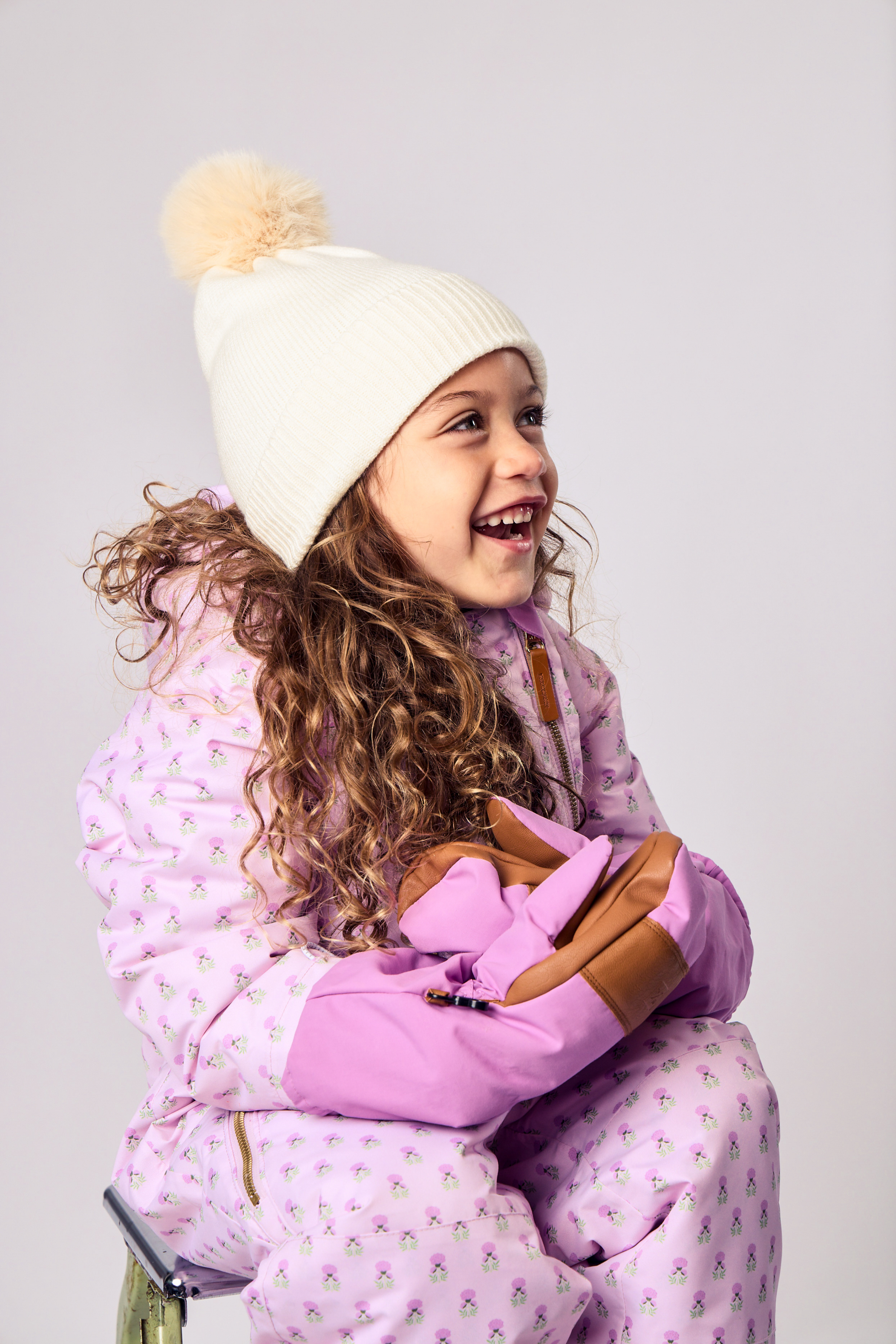 Winter White Pom Pom Hat