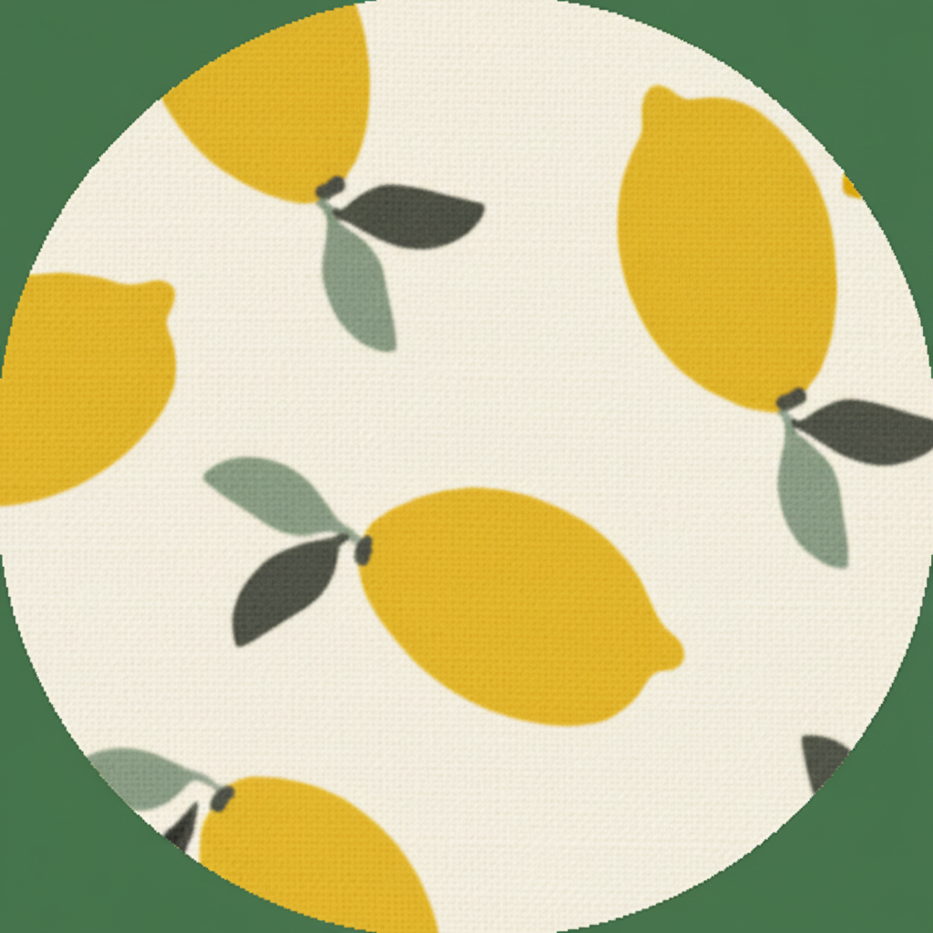 Hooded Towel Lemon Print Terry