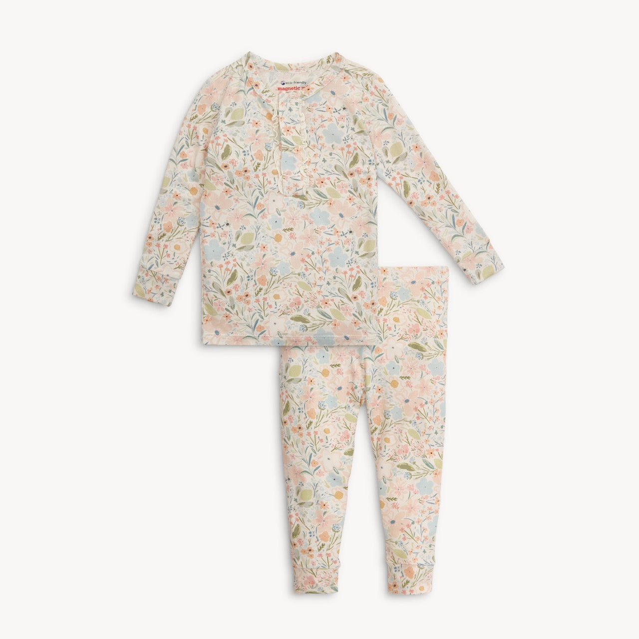 Charlotte Long Sleeve Modal Pajamas with Ruffle