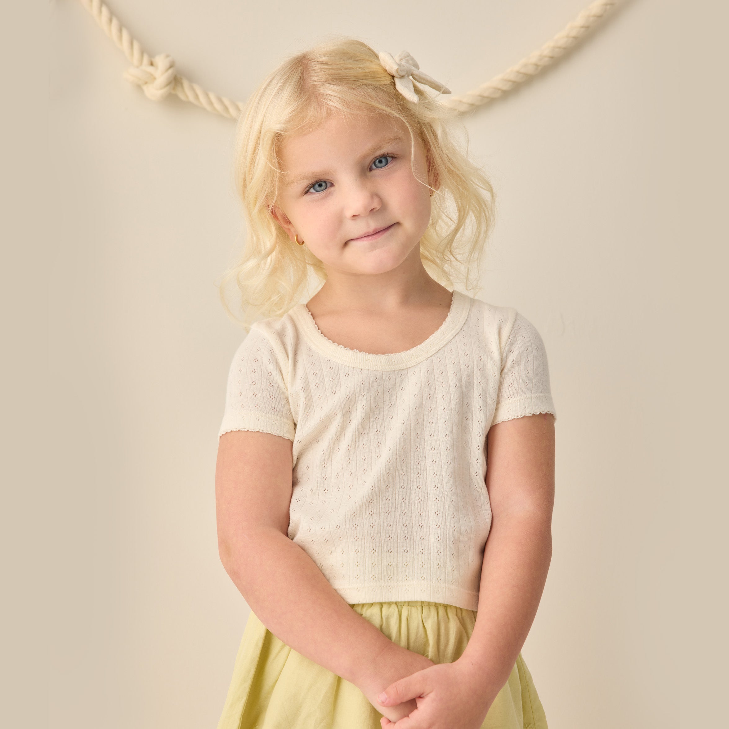 Pointelle Tee Ivory