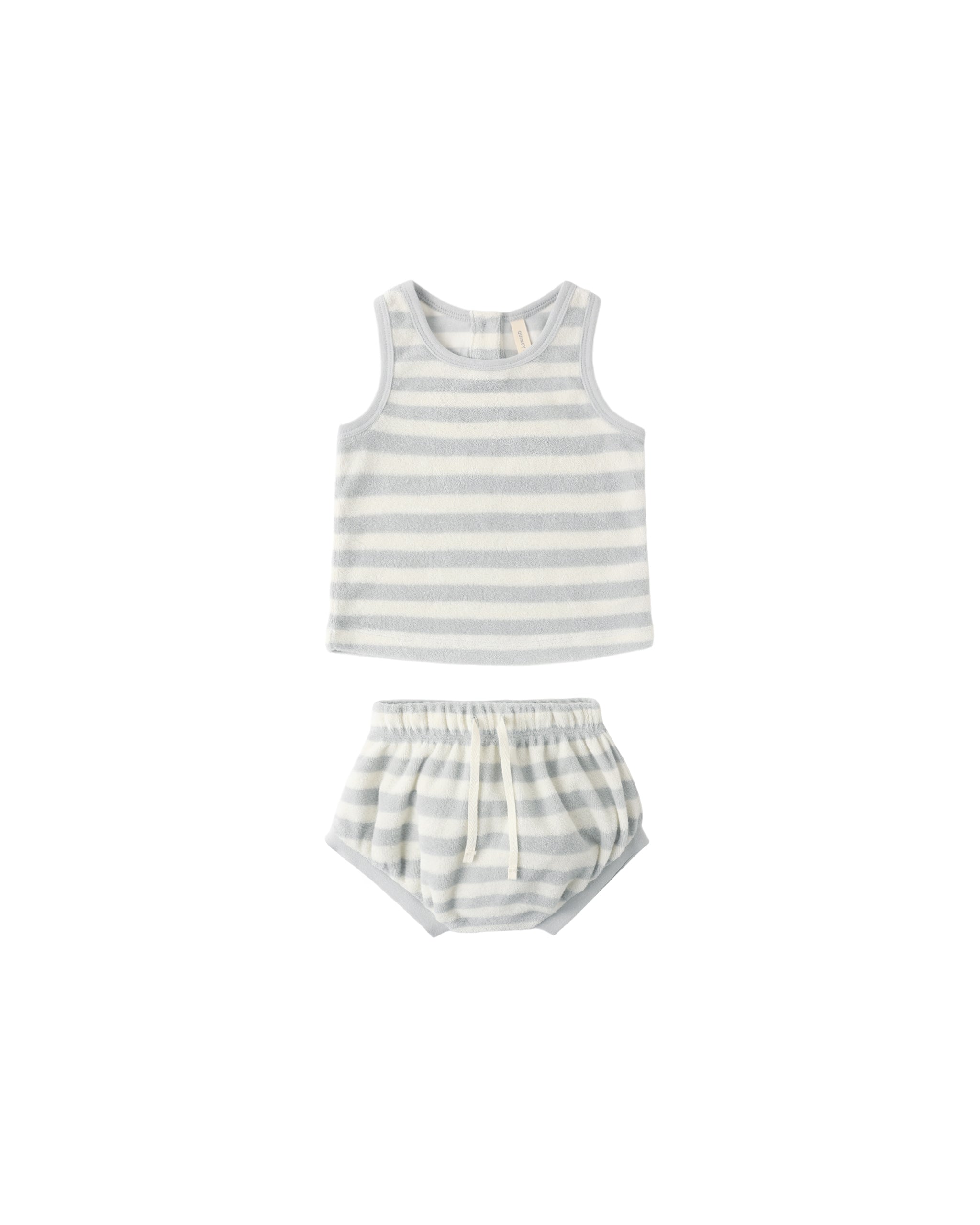Terry Tank + Short Set Sky Stripe