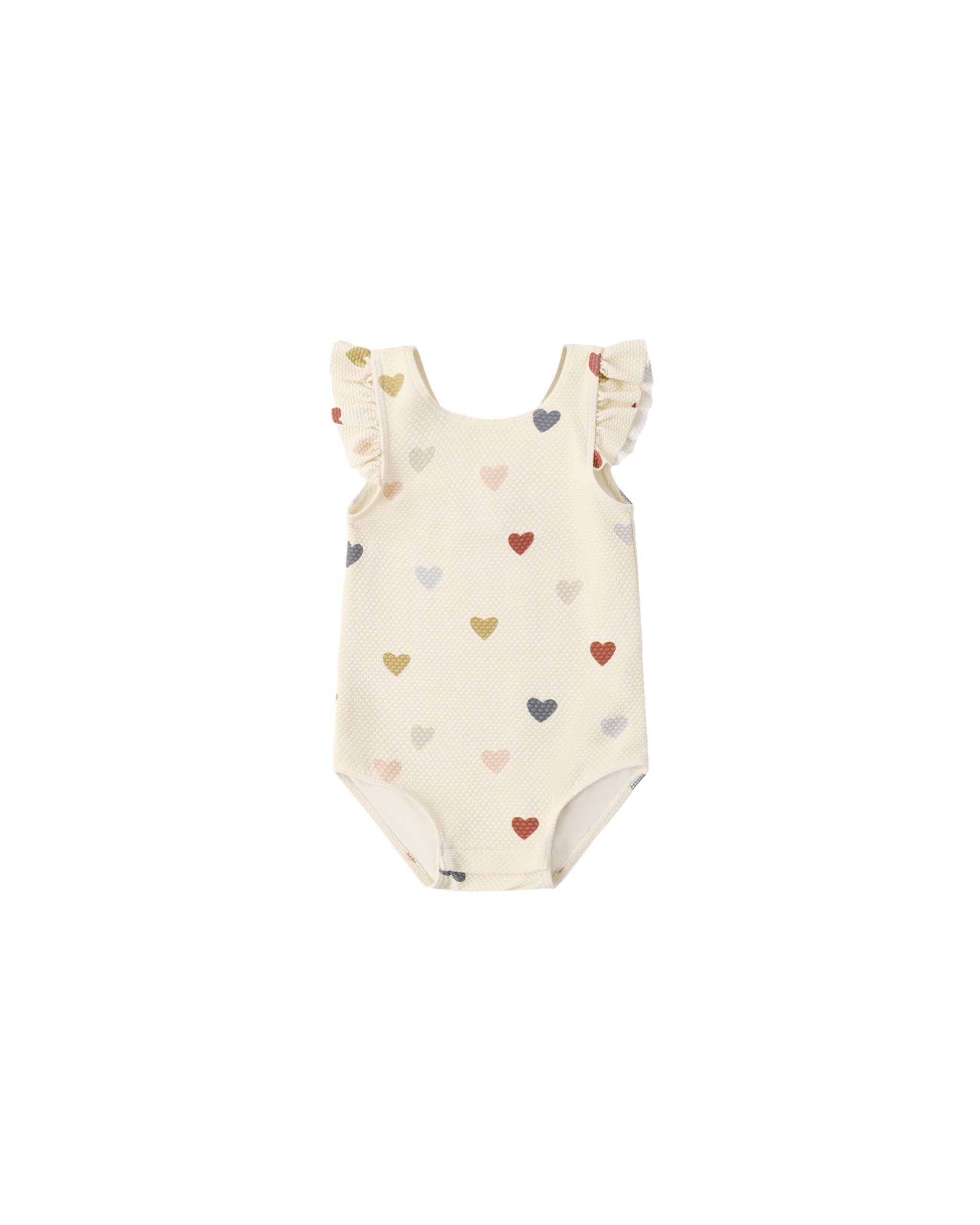 Scoop Back Onepiece Swimsuit Confetti Hearts