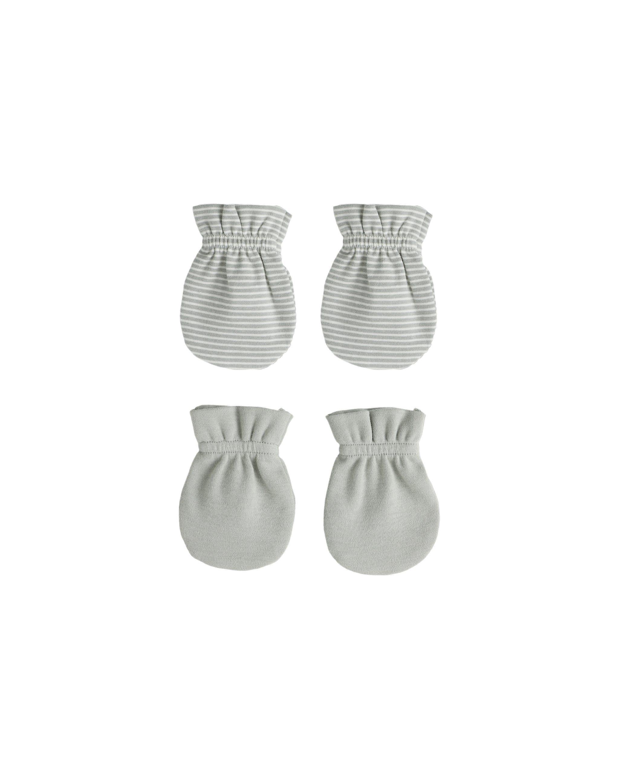 No Scratch Mittens Micro Stripe/Sage