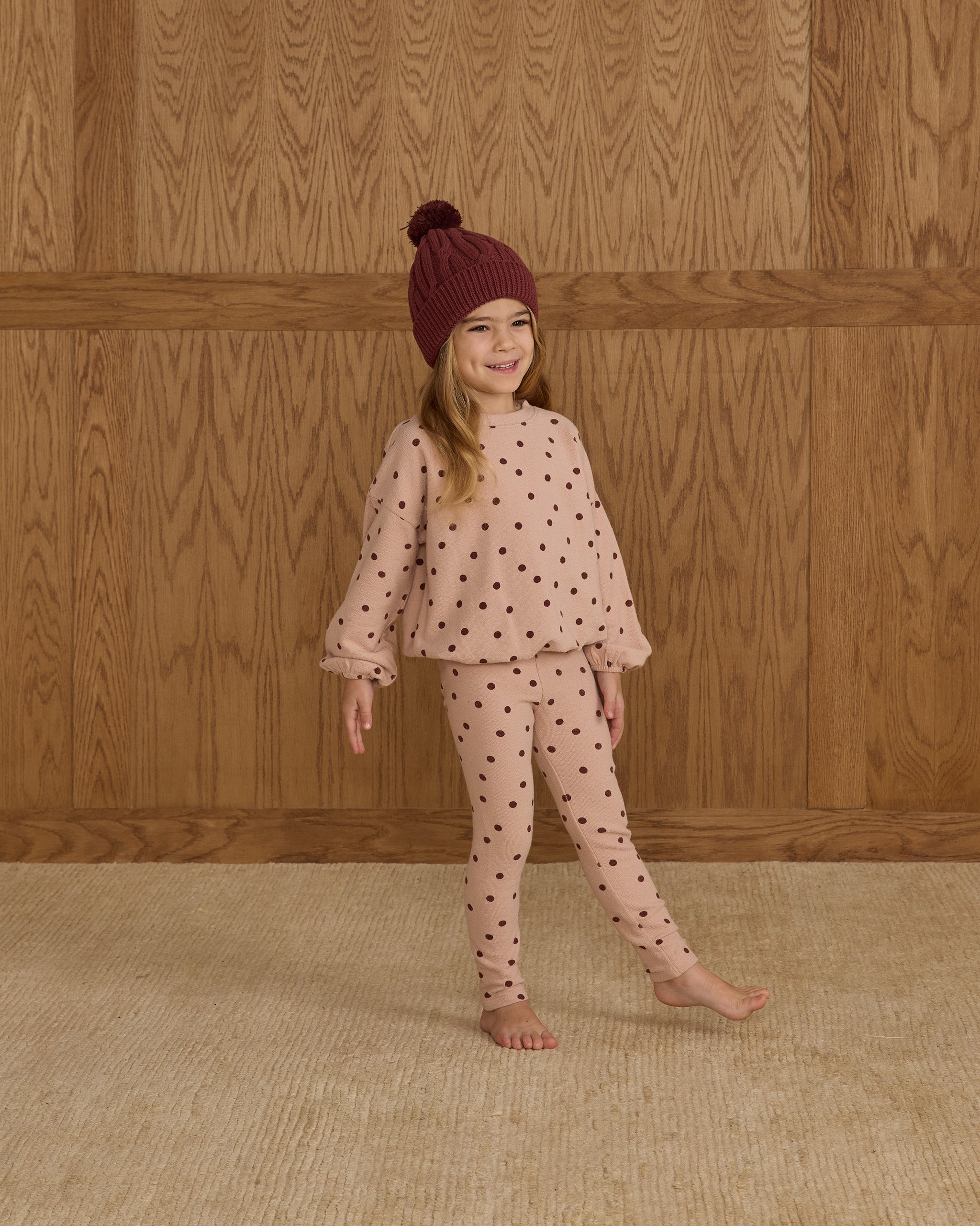Spongey Knit Set Polka Dots