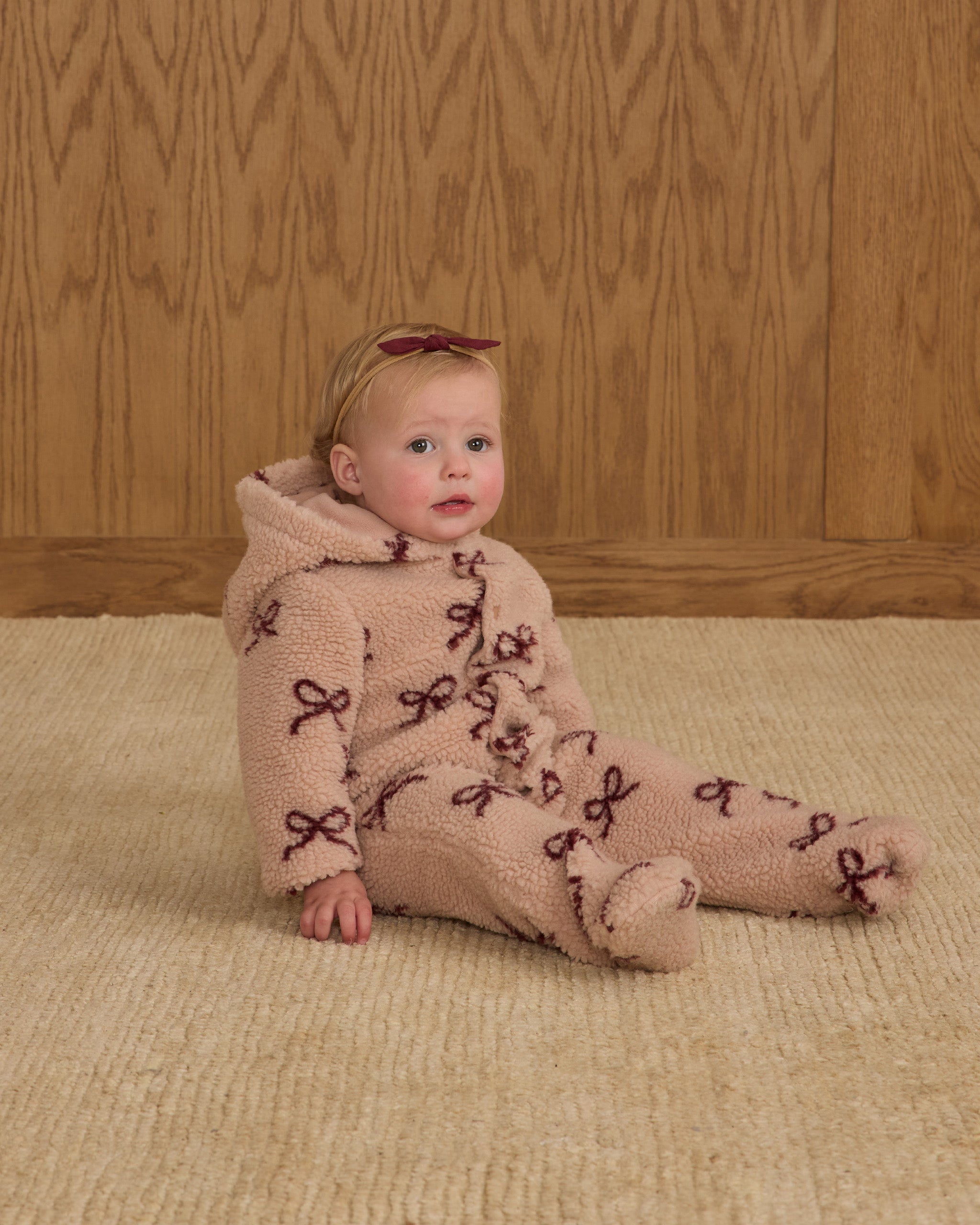 Fleece Jumpsuit Bows