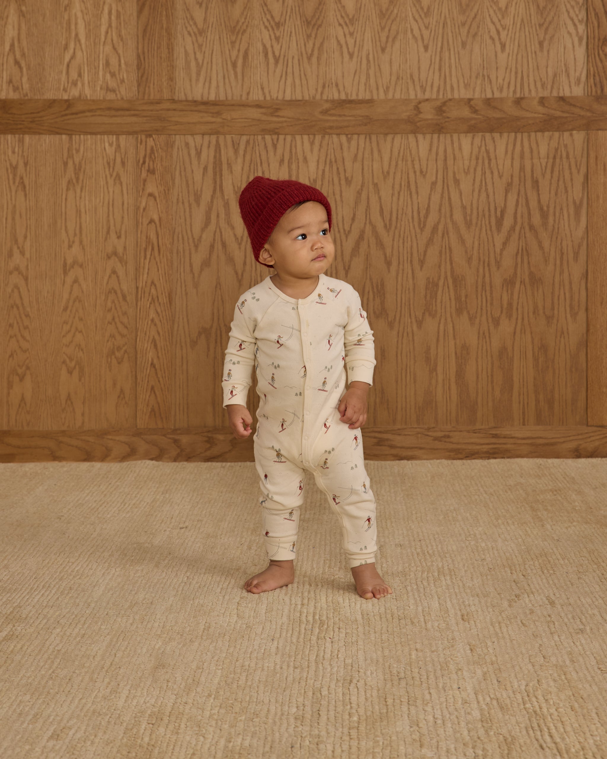 Organic Long John Pajamas Skiers