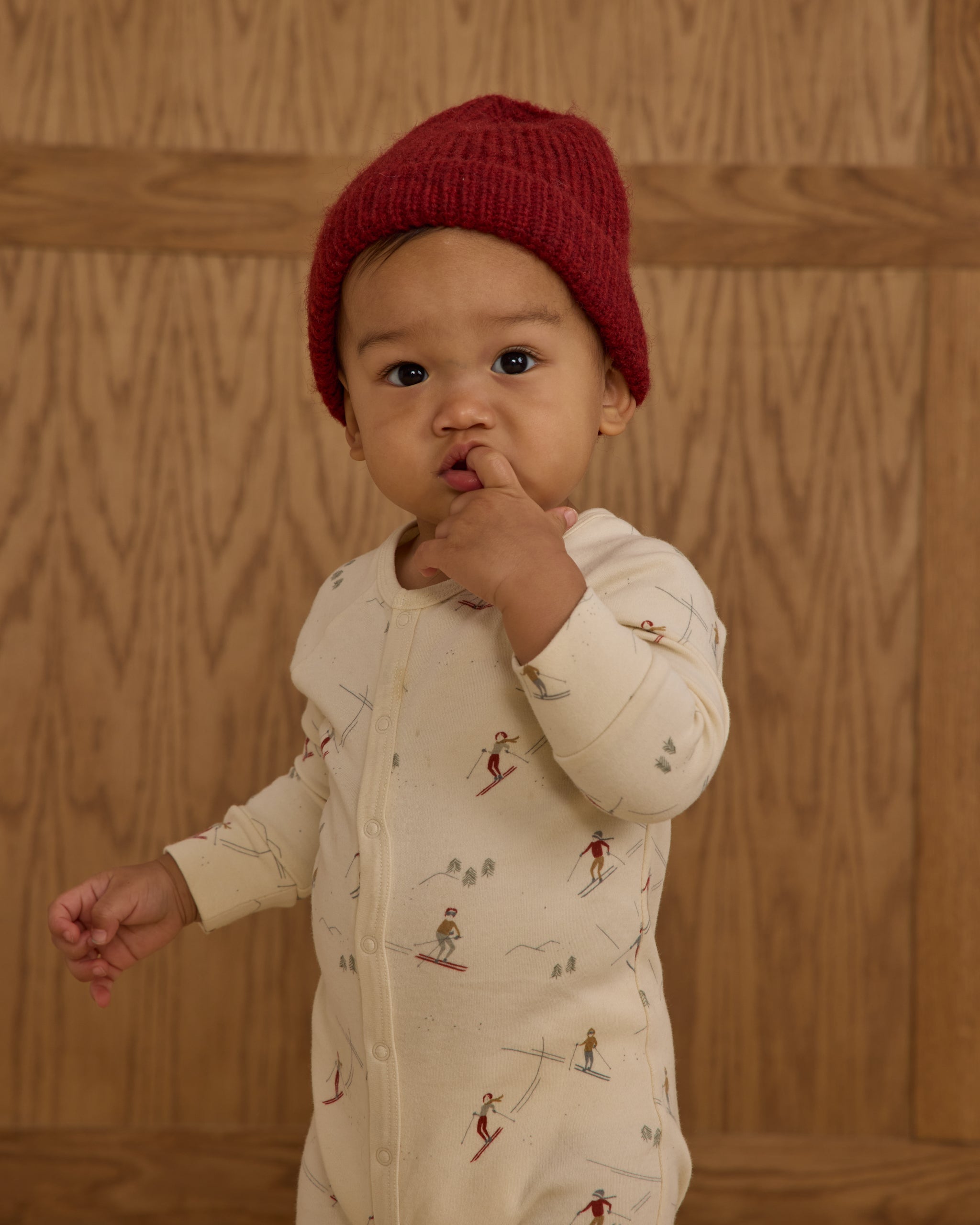 Organic Long John Pajamas Skiers