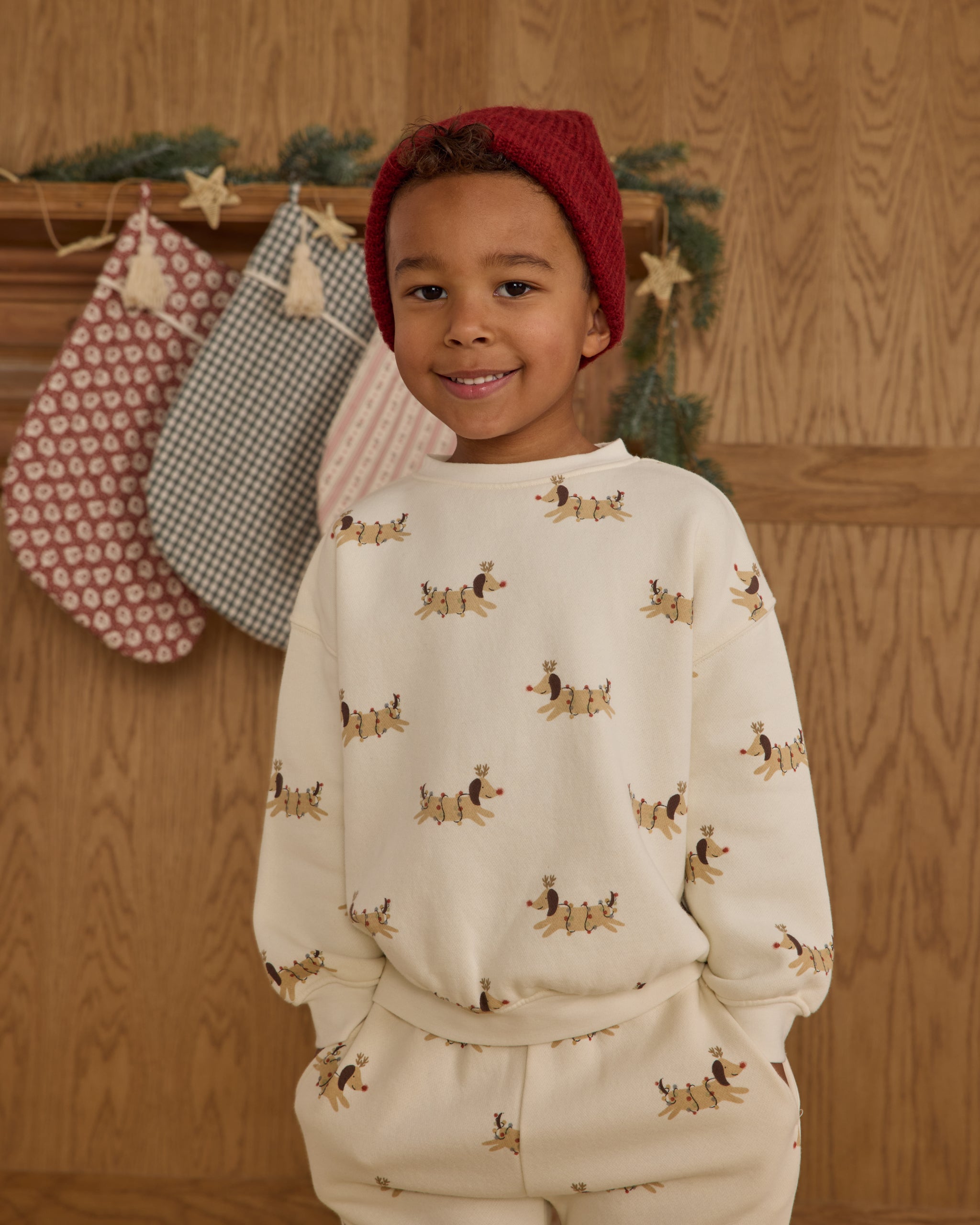 Relaxed Sweatshirt Christmas Dogs