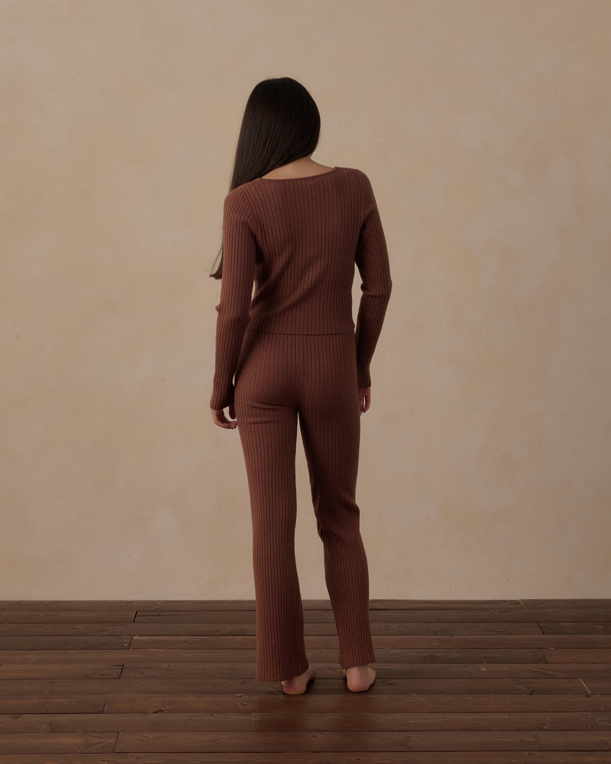 Teen Flare Rib Pant Mulberry