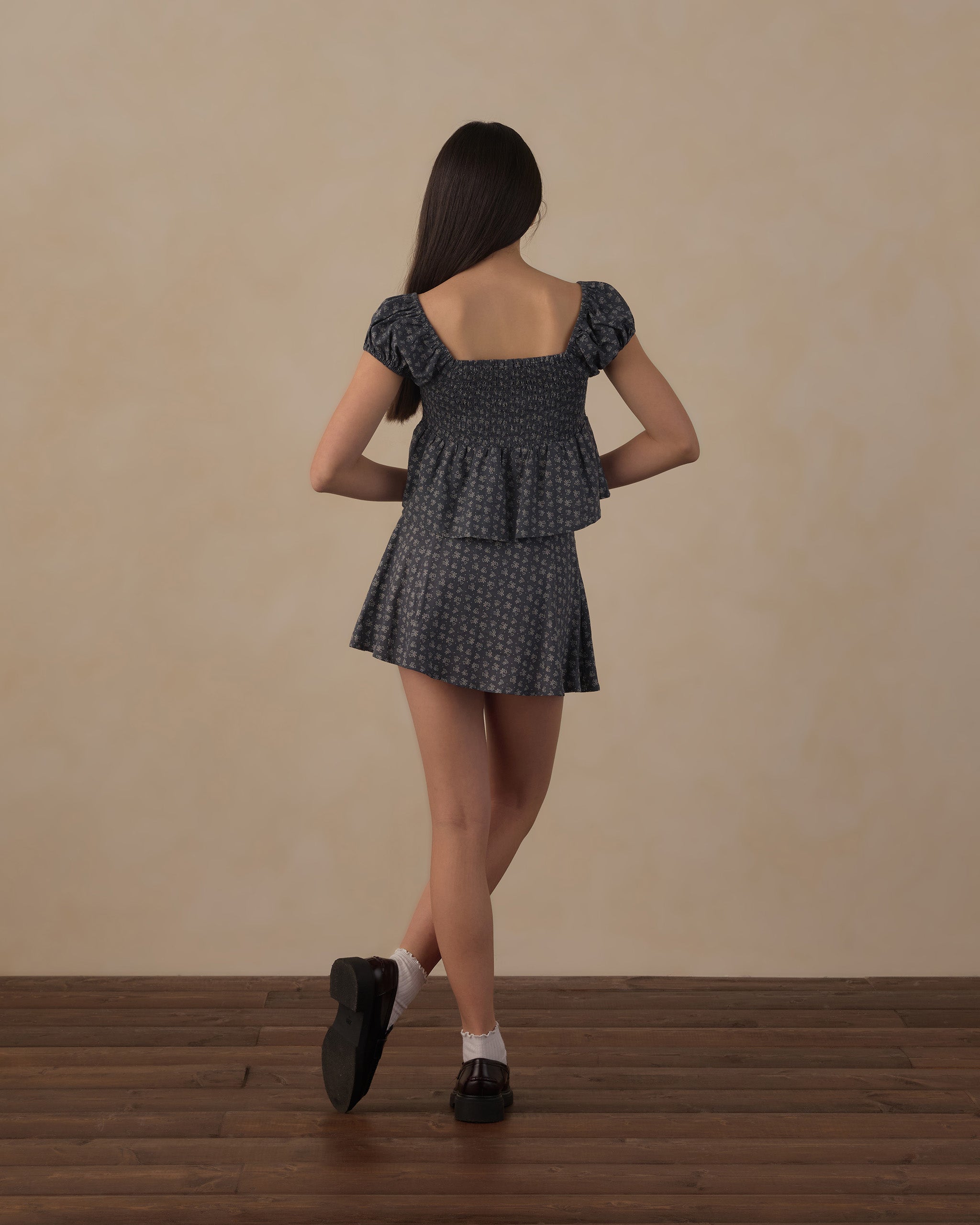 Teen Flutter Top Heart Ditsy