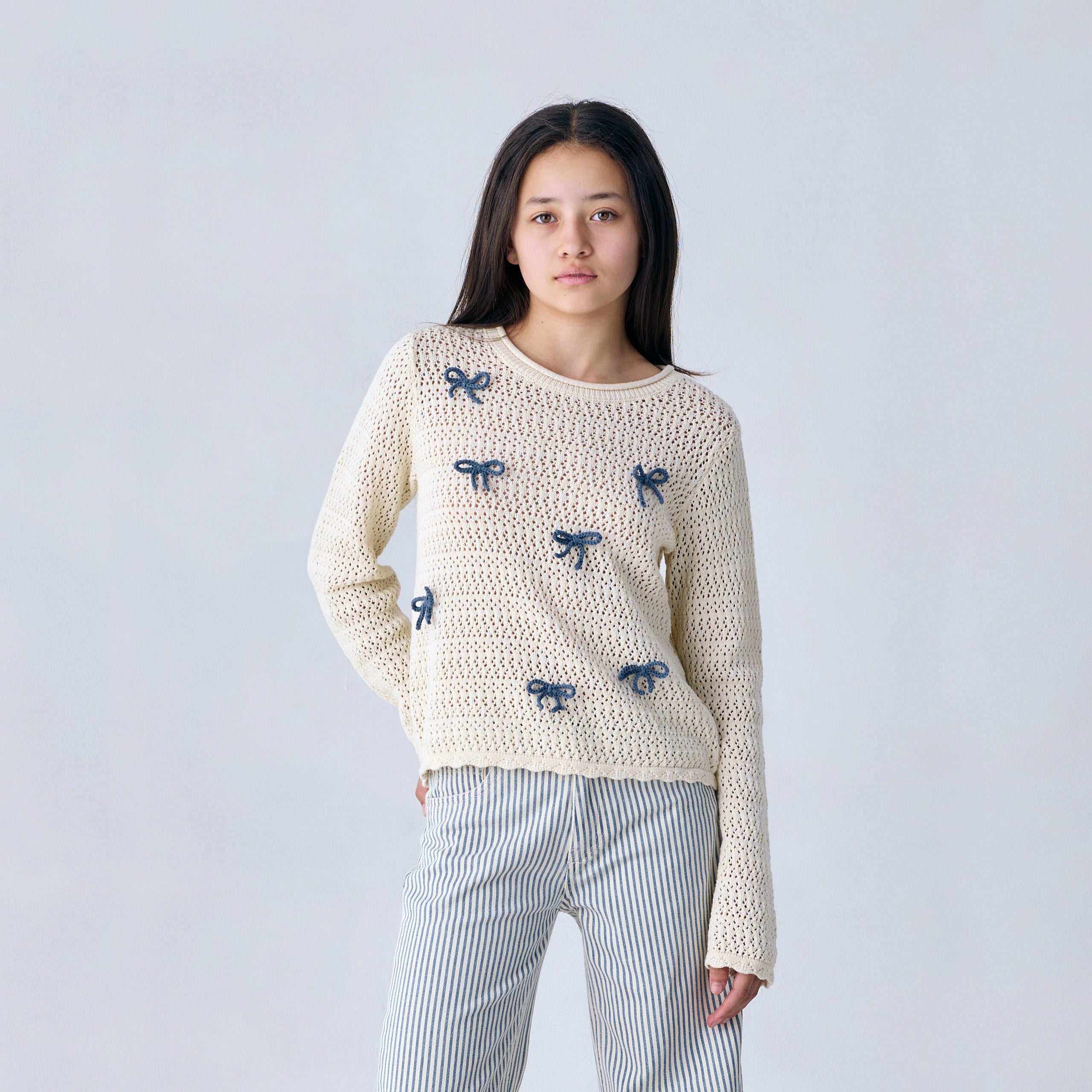 Teen Baggy Wide Leg Pant Rail Road Stripe