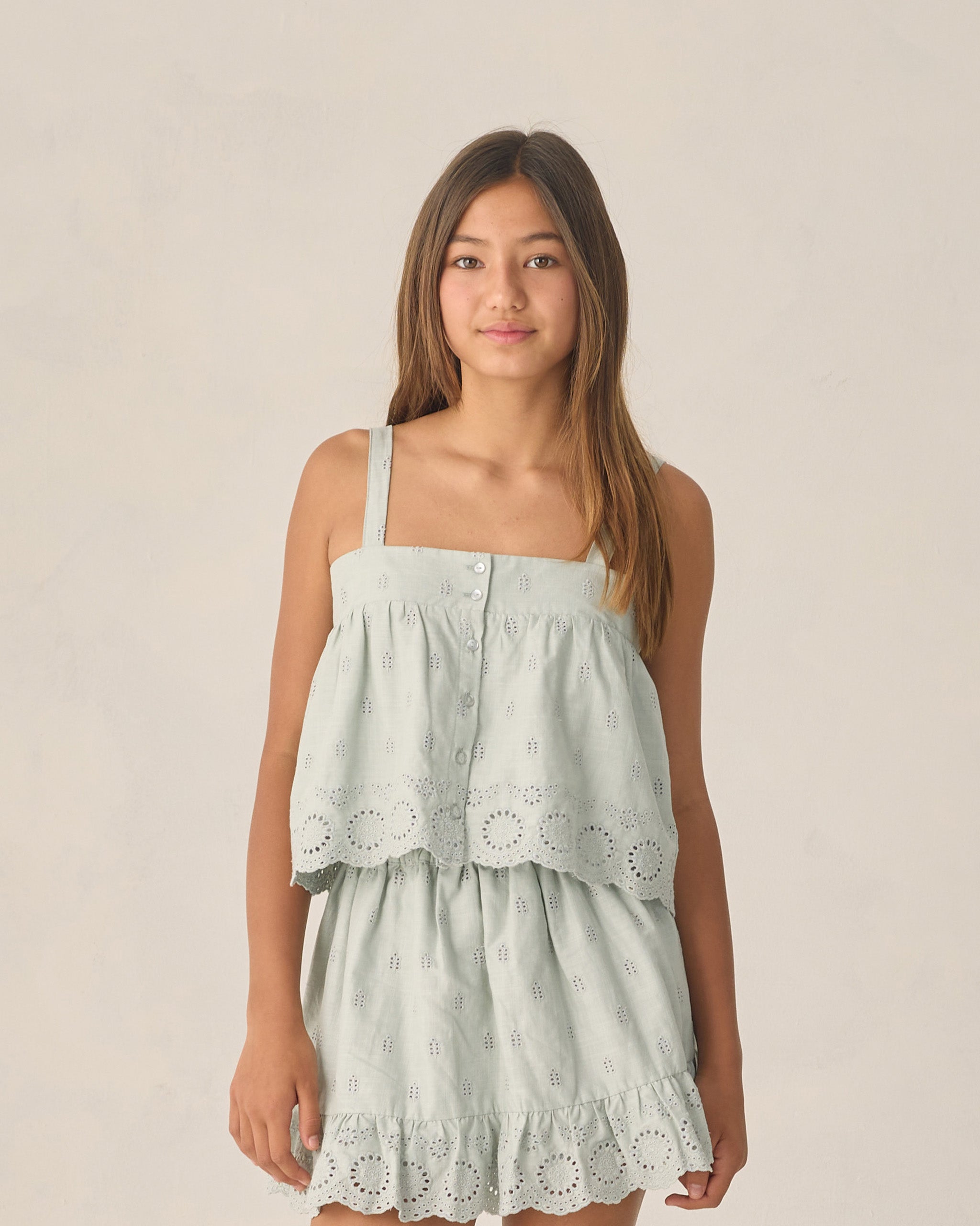 Teen Eyelet Swing Top
