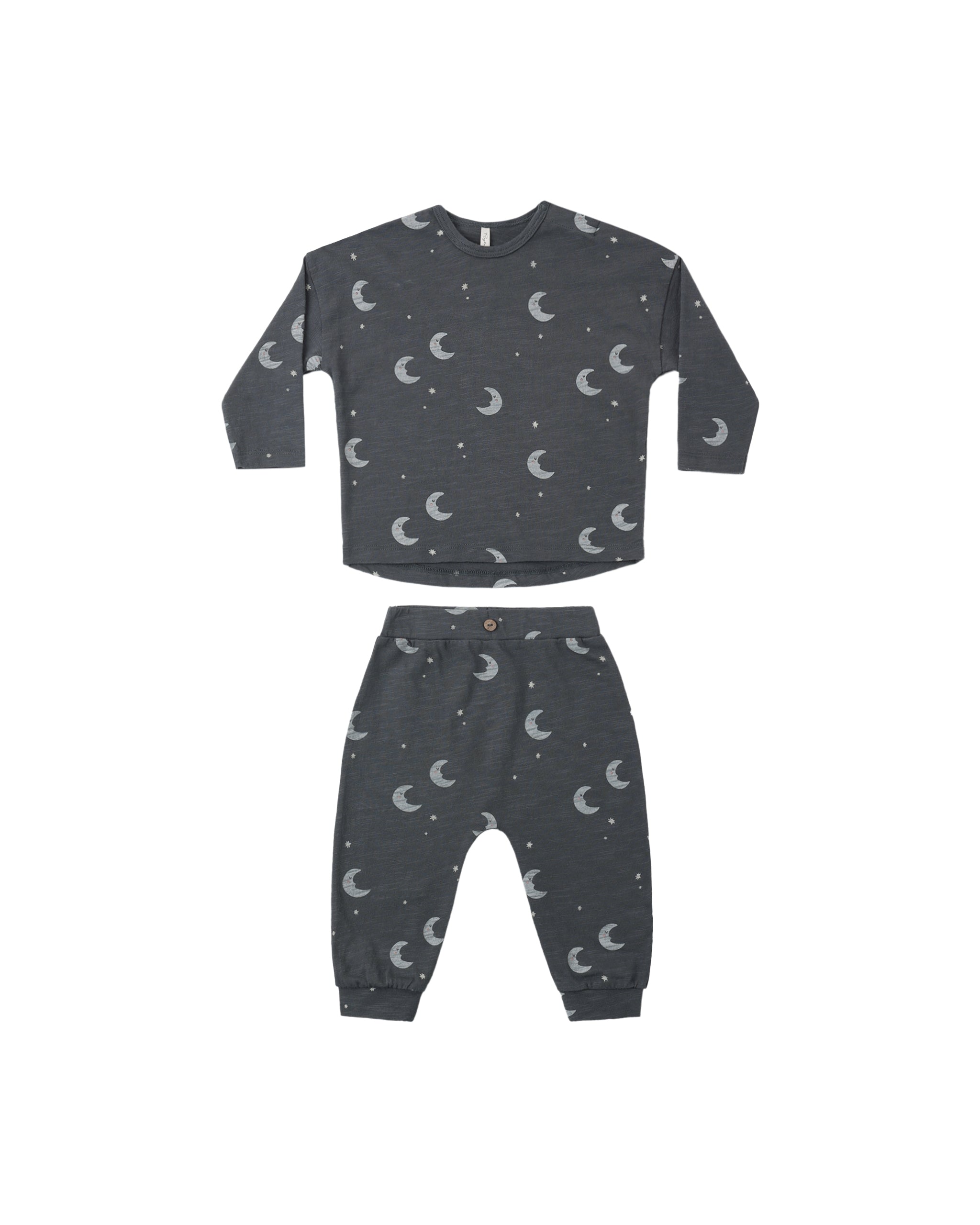 Long Sleeve Tee + Pant Set Moons