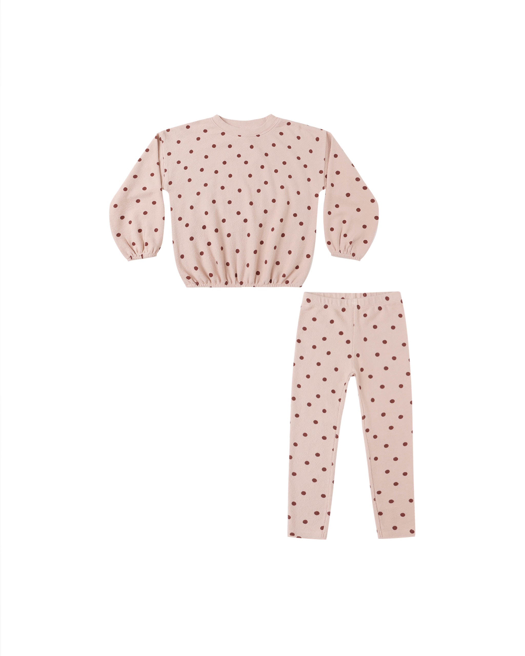 Spongey Knit Set Polka Dots