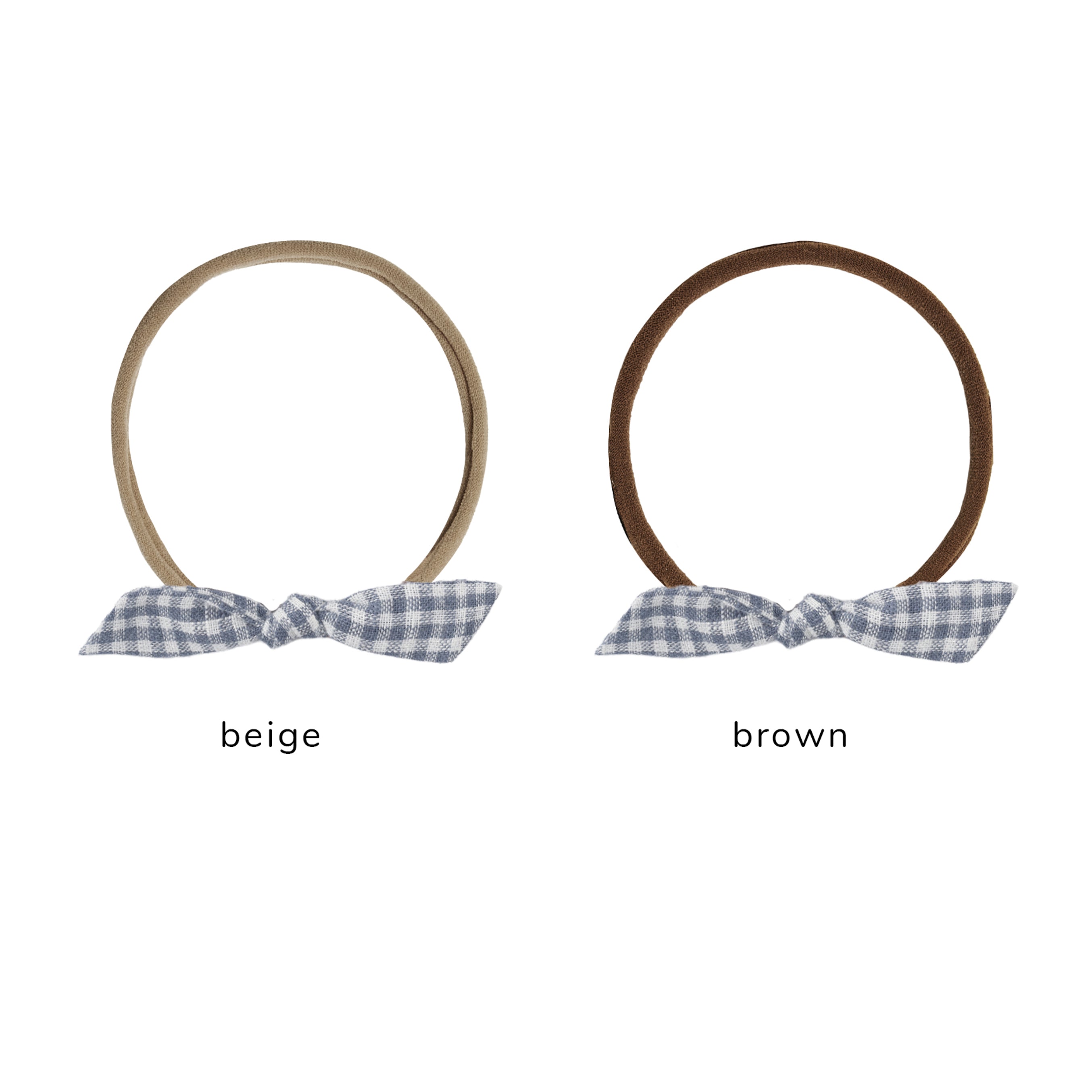 Little Knit Headband II Marine Gingham