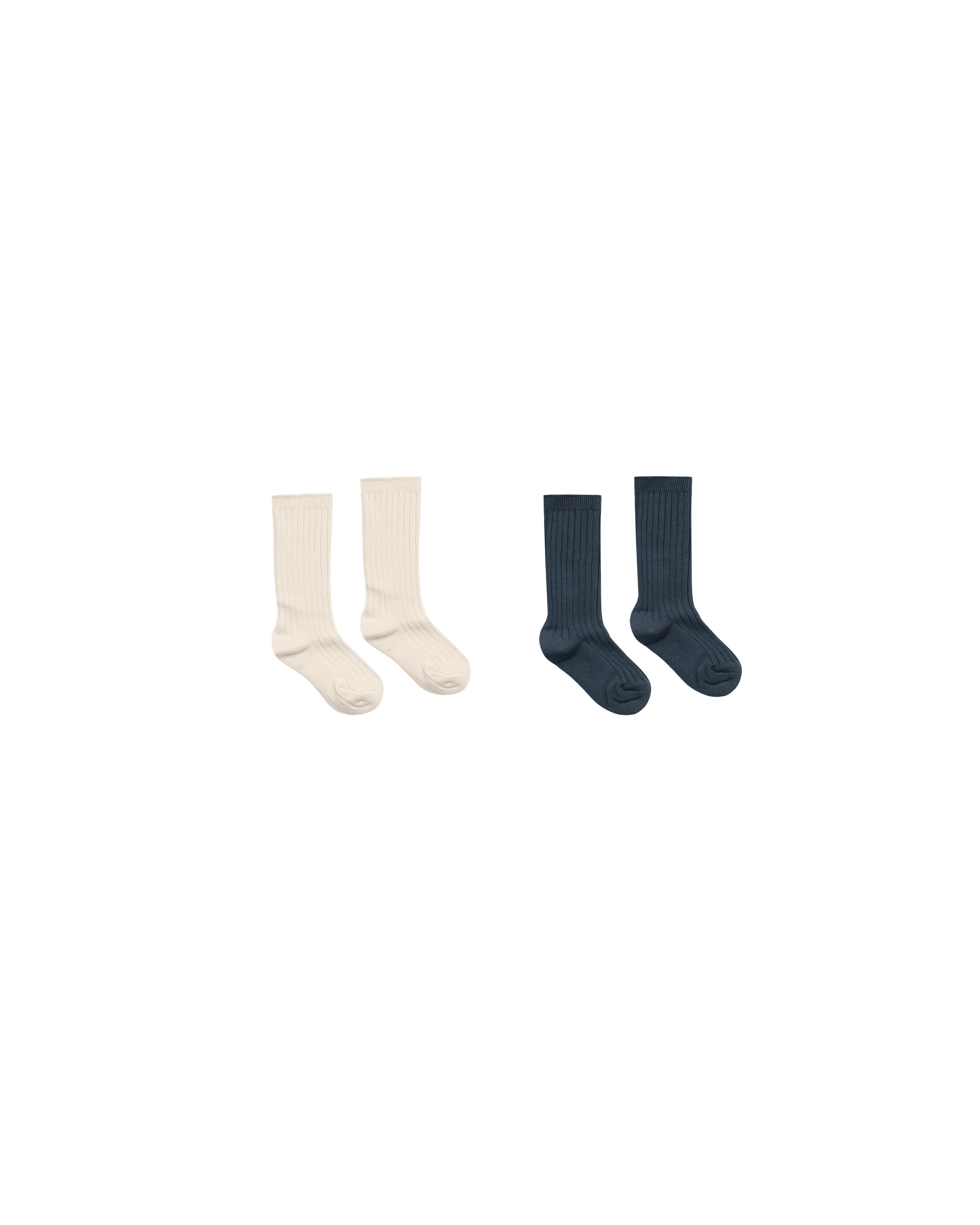 Ribbed Socks Natural/Navy