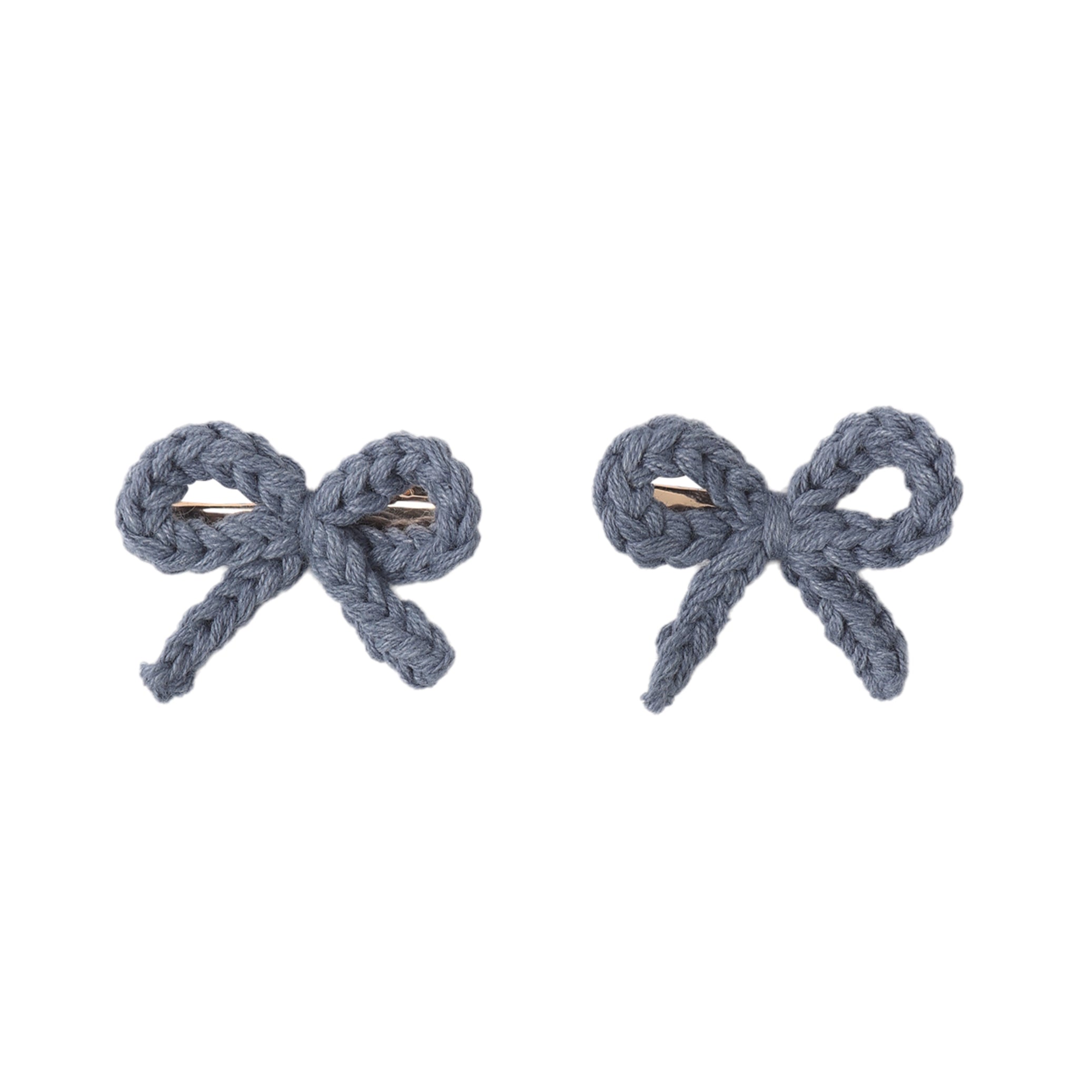 Crochet Bow Clip || Marine