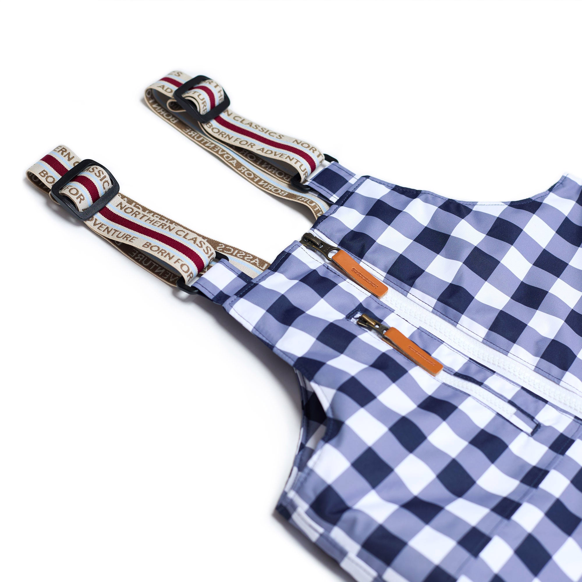 Navy Gingham Snow Pant