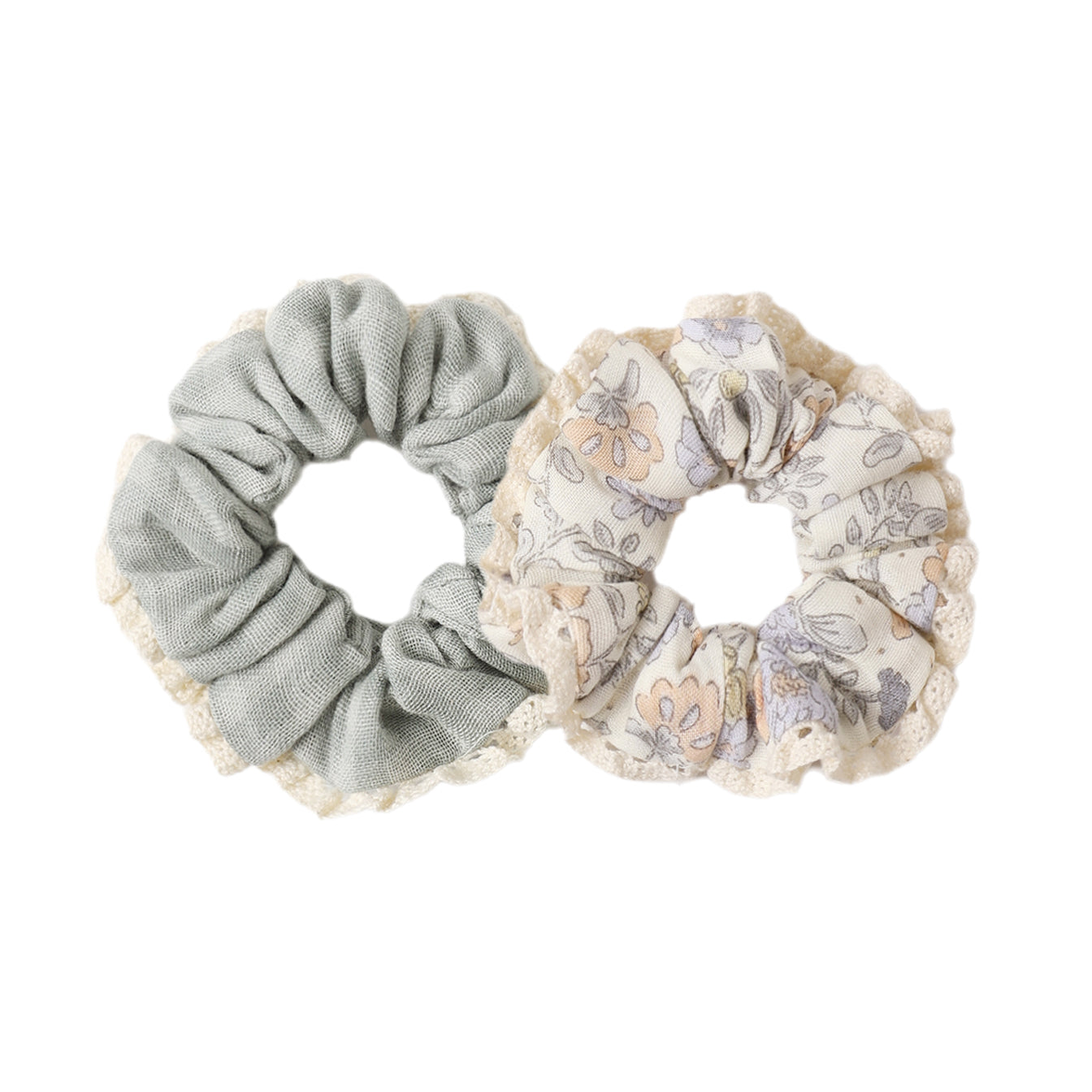 Scrunchi Set Gingham Bloom