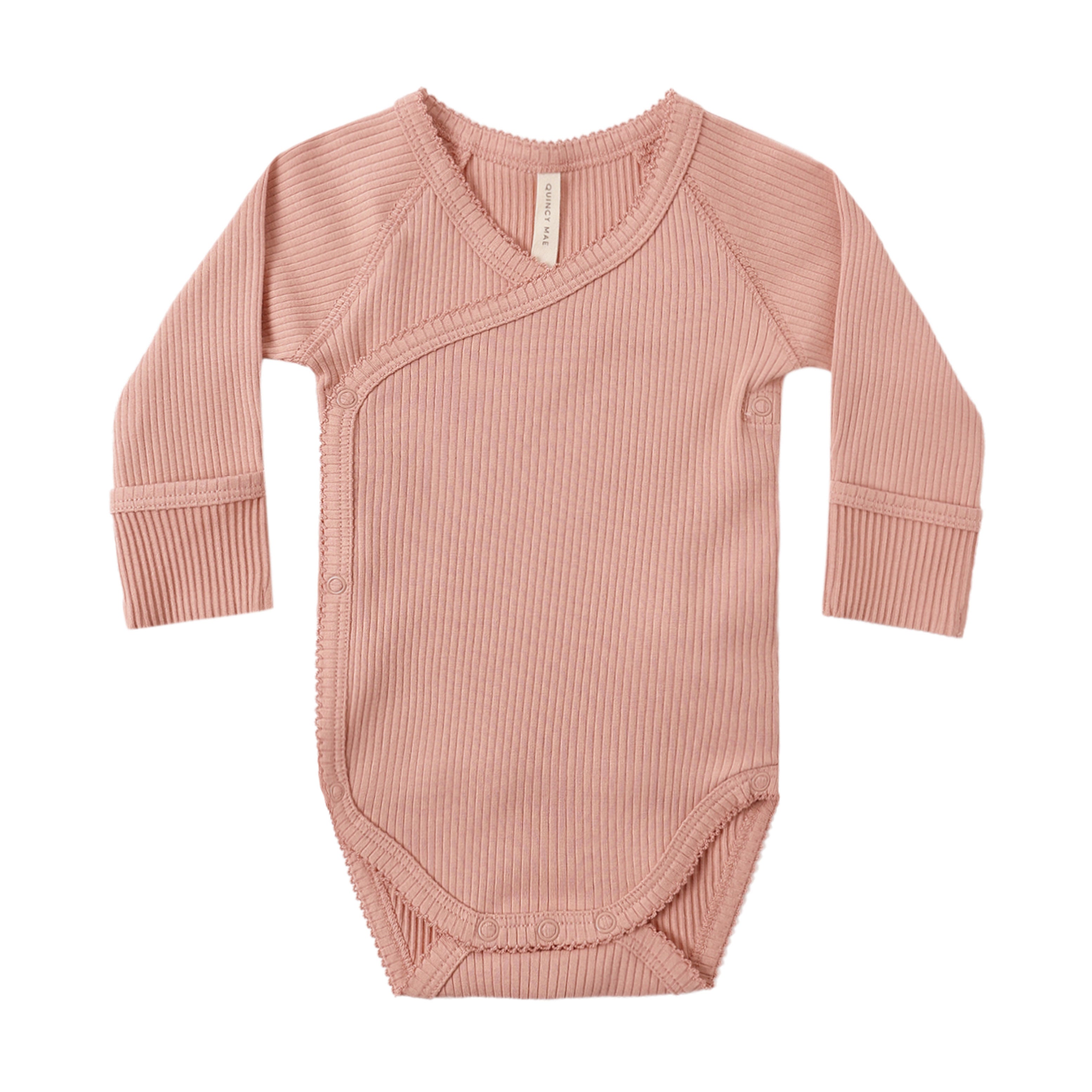 Side Snap Body Suit Pink