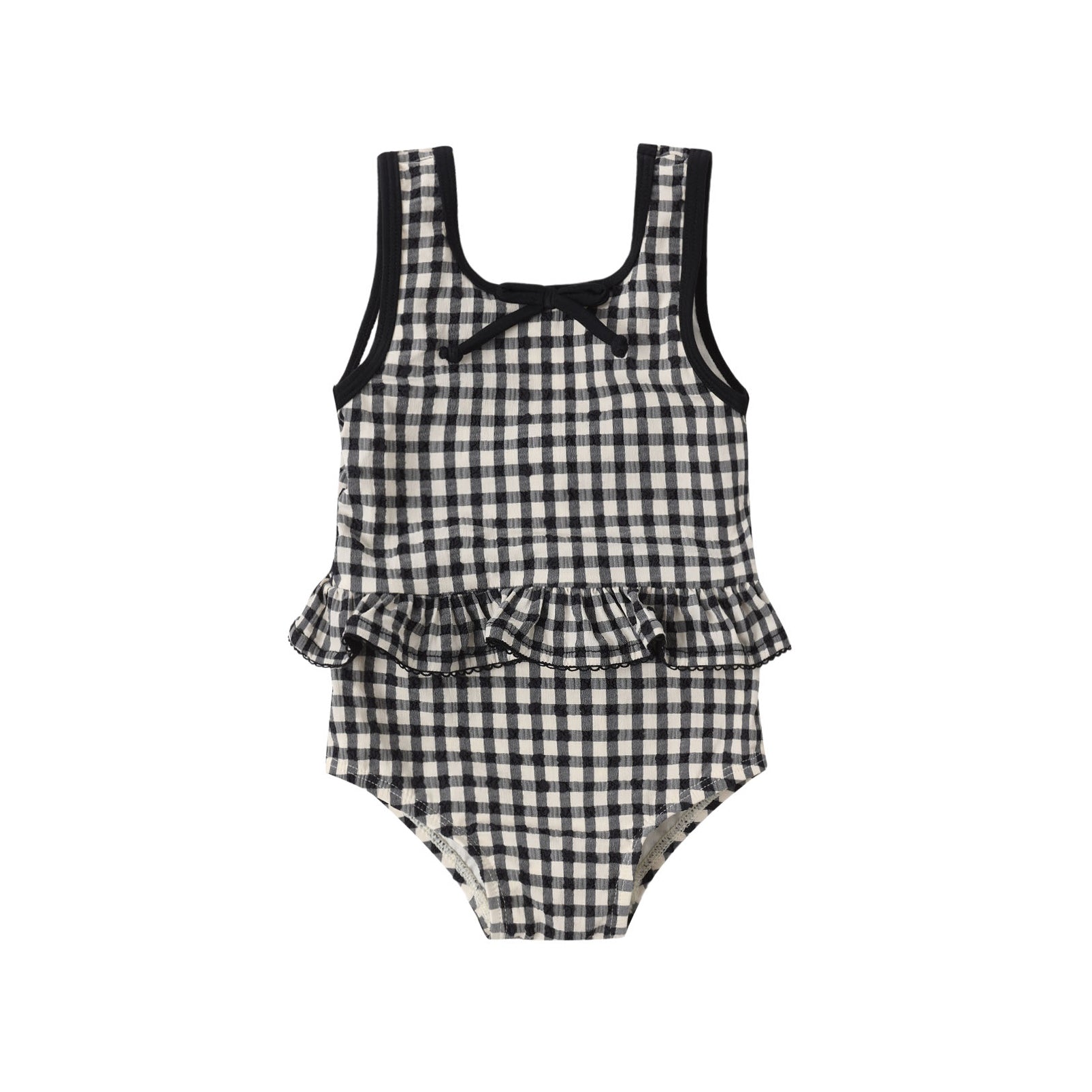 Swim Hat Black Gingham