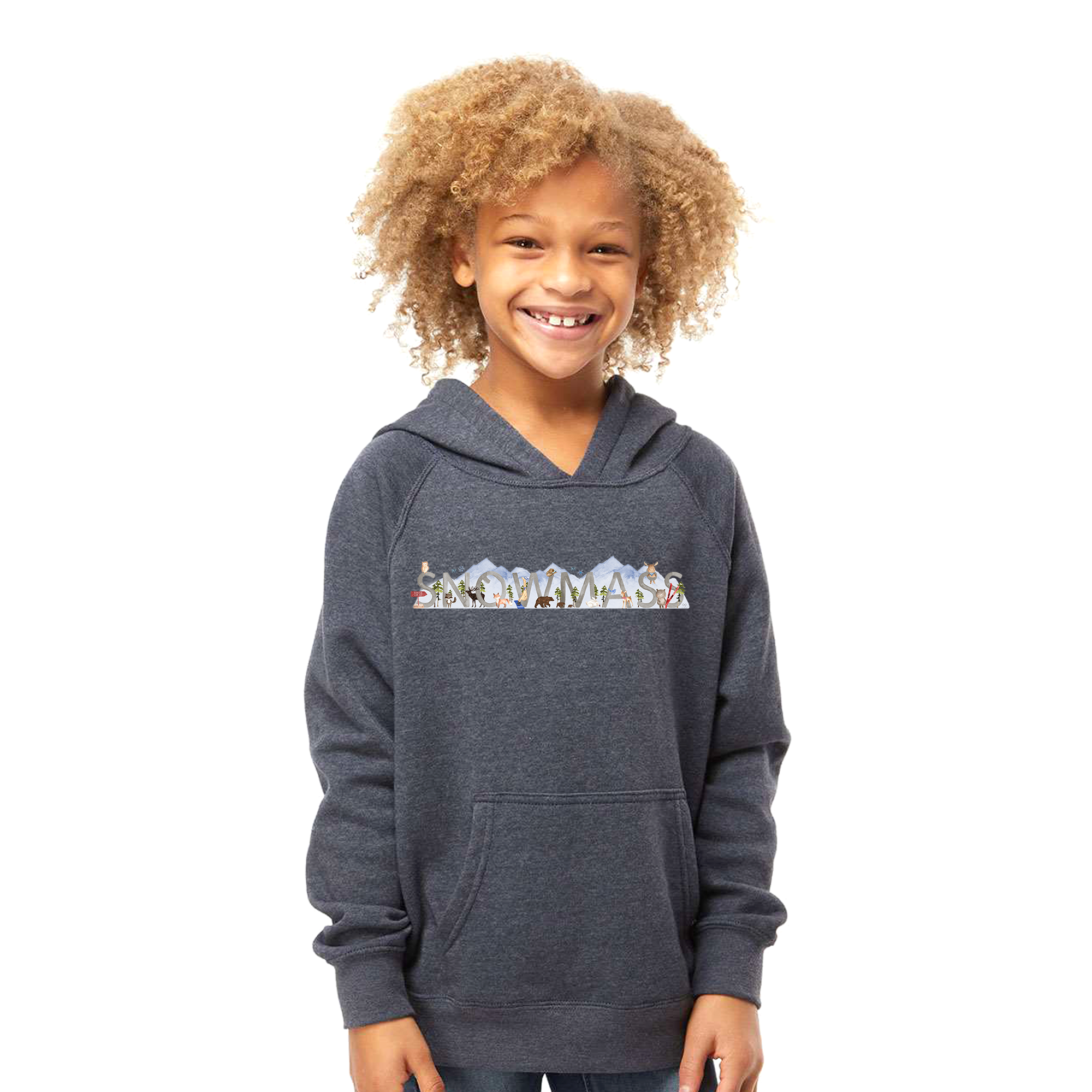 Snowmass Watercolor Hoodie Grey