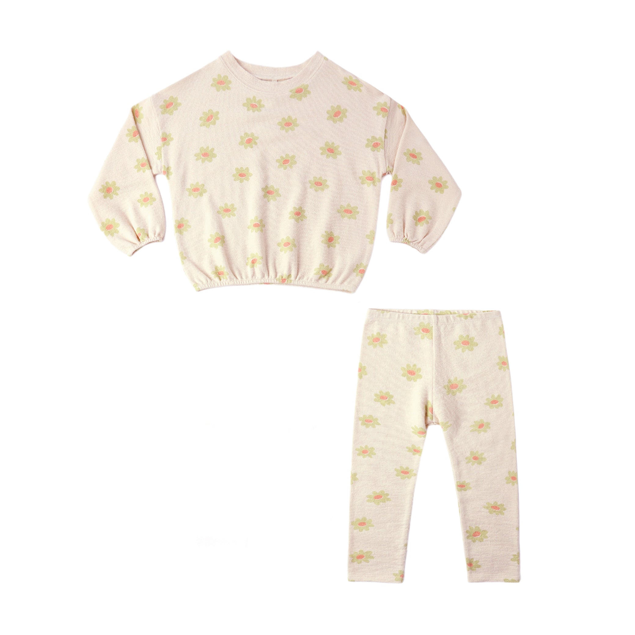Spongy Knit Set Yellow Daisy