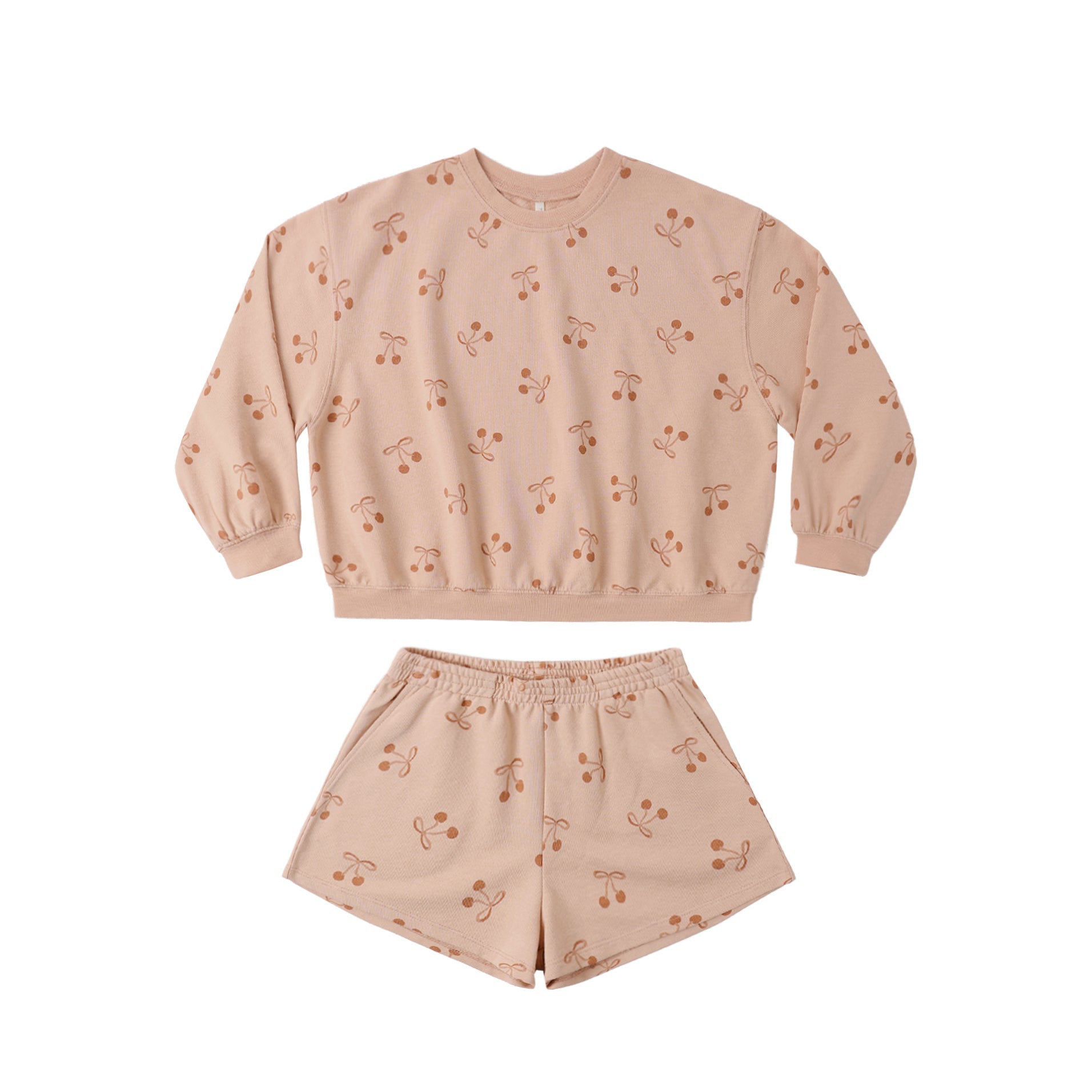 Summer Terry Set Cherry Bows
