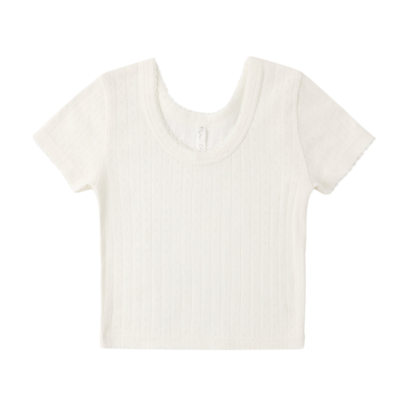 Teen Pointelle Jersey Ivory