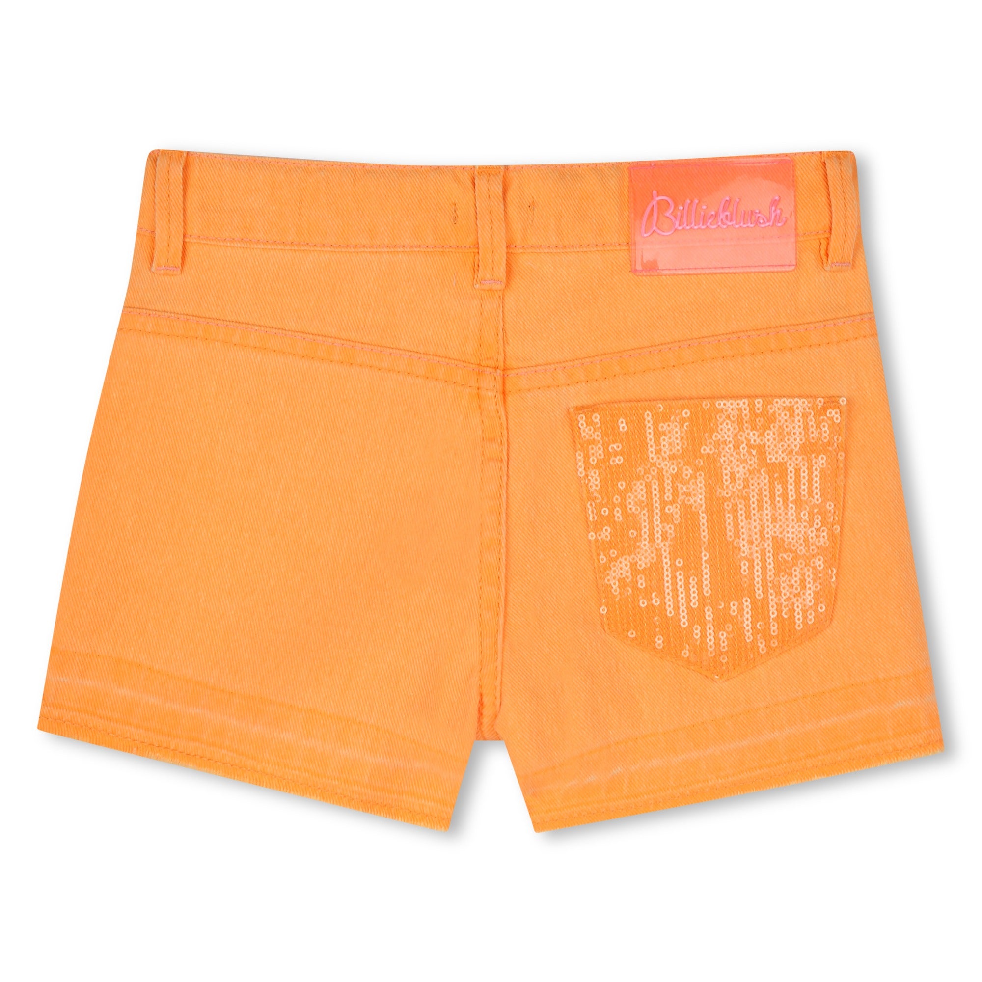 Orange Pop Denim Shorts