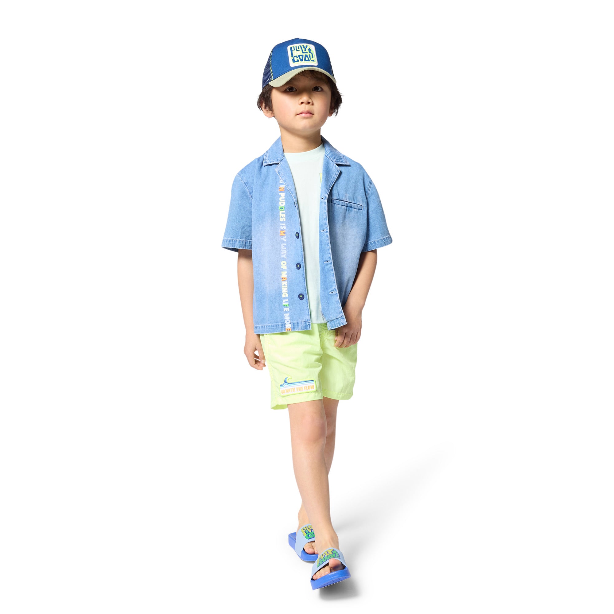Boys Embroidered Swim Short